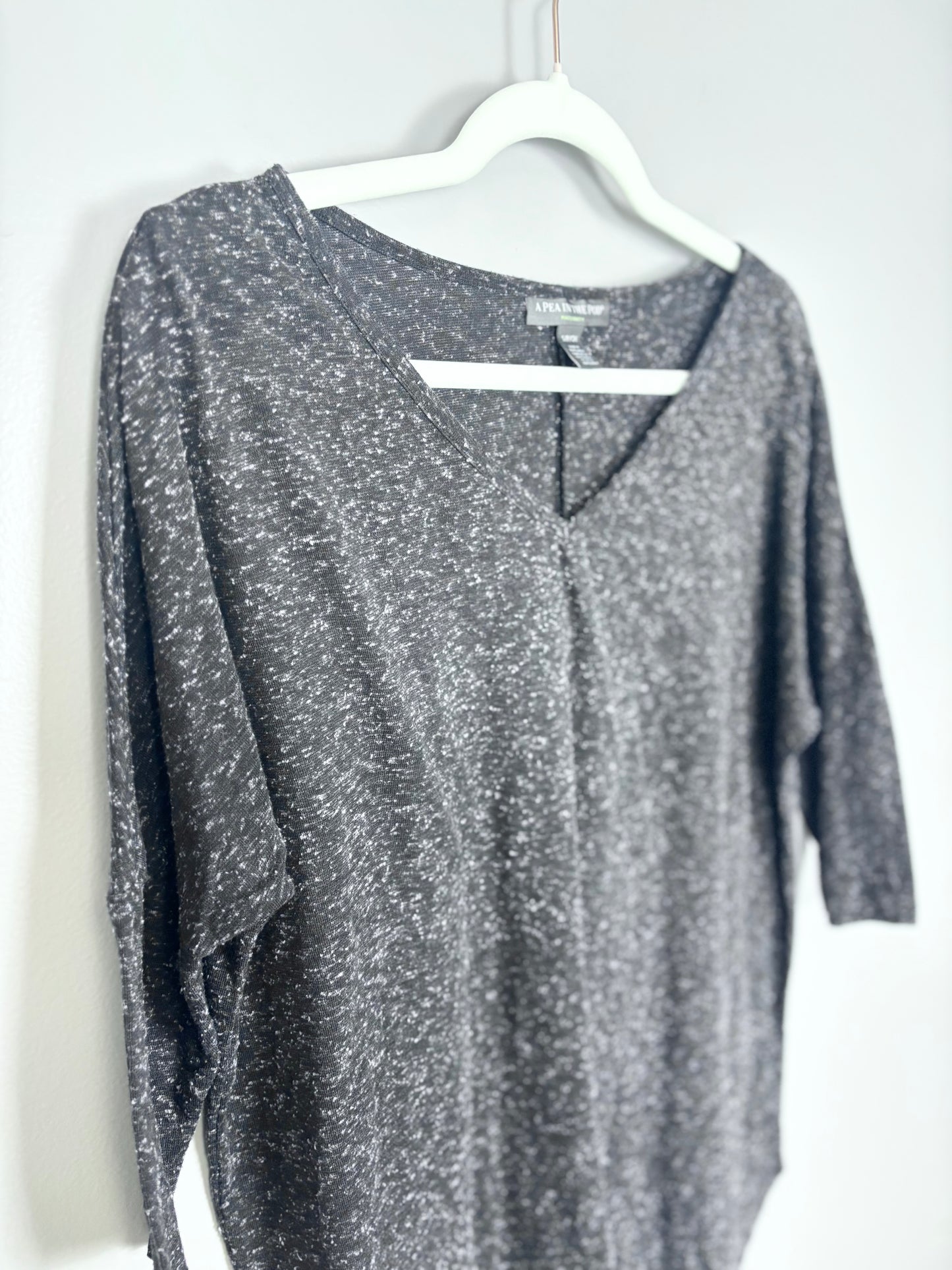 S - A Pea In The Pod Variegated Black Shirt