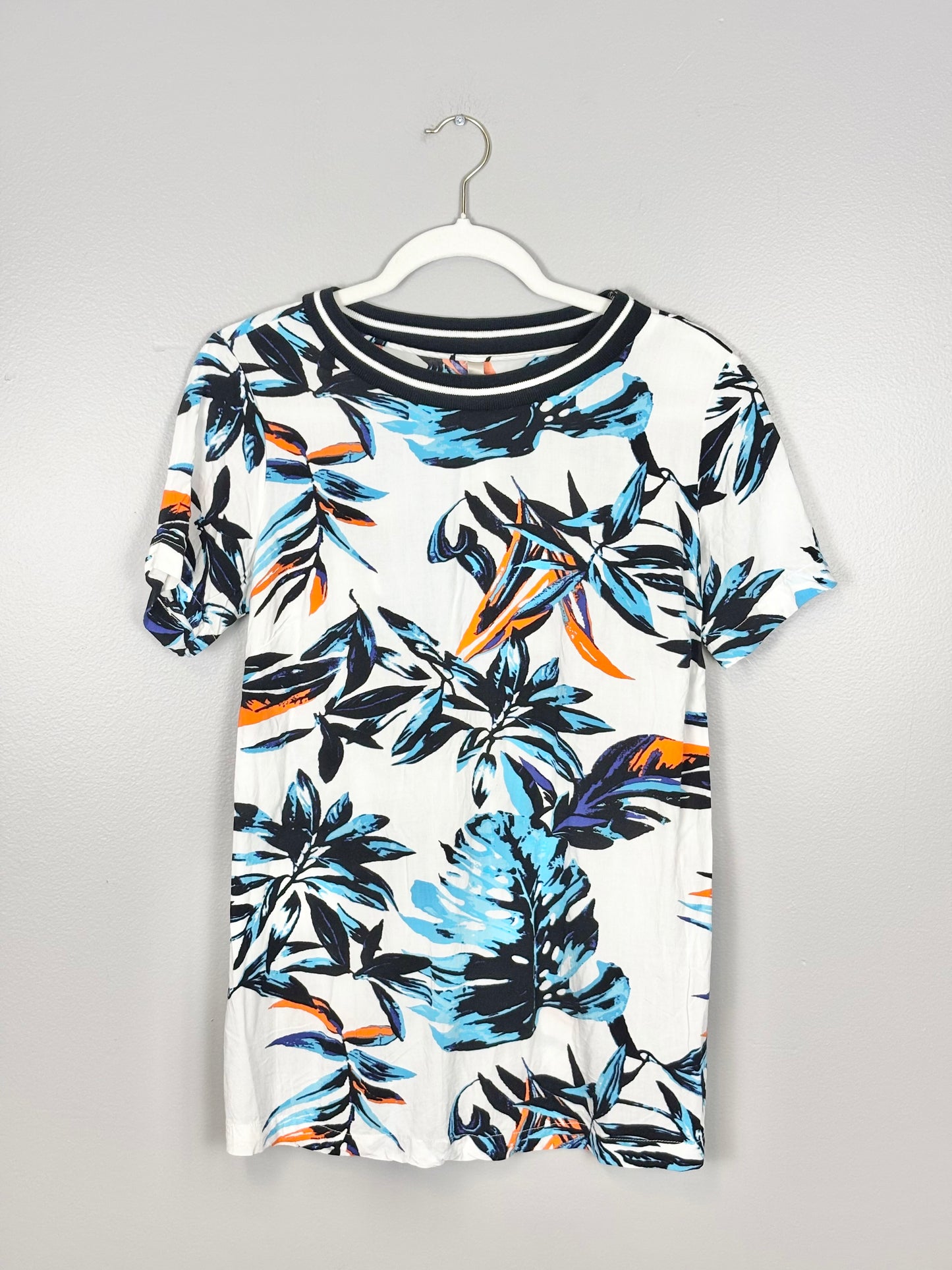 S - Thyme Blue Tropical Shirt