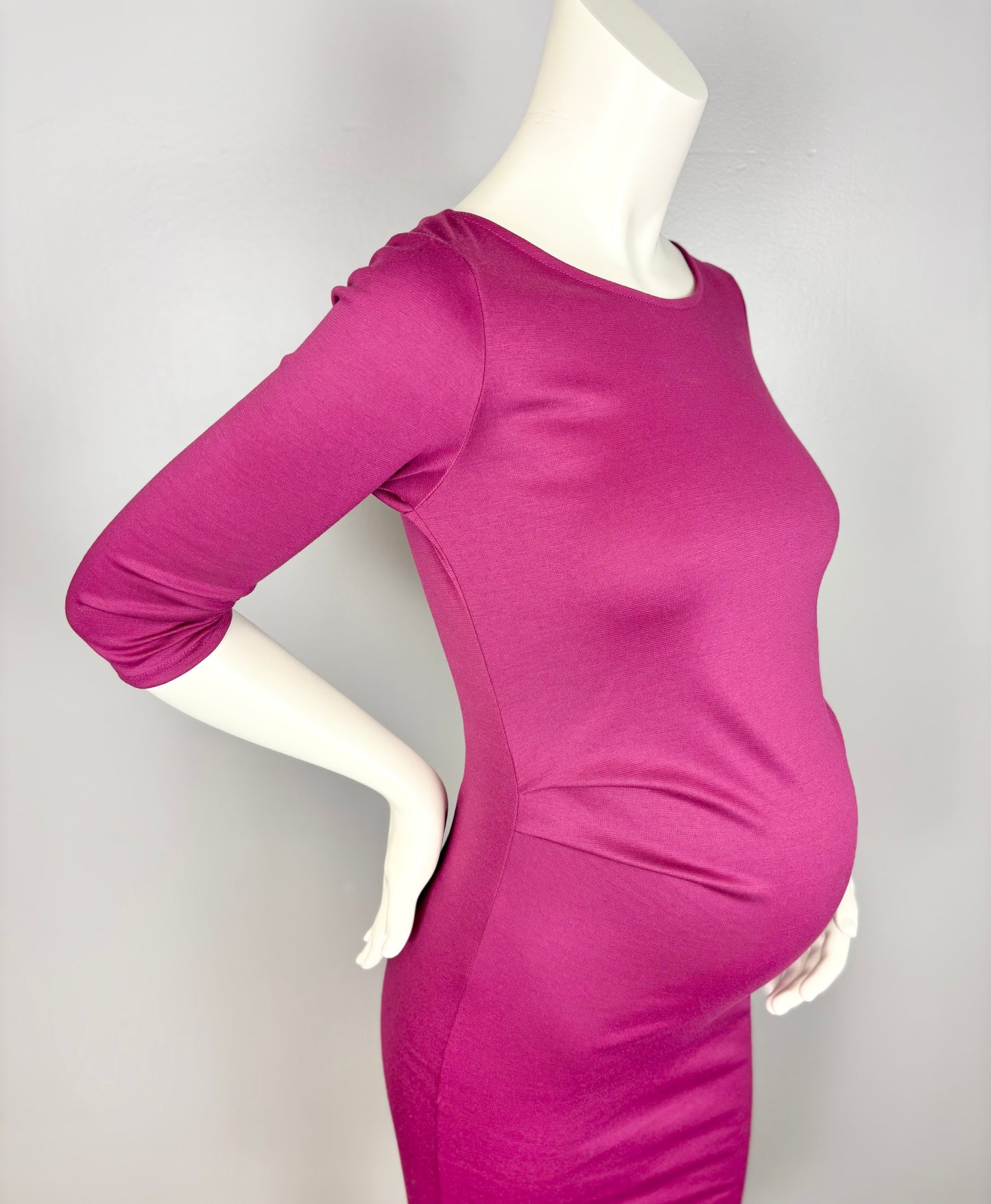 S – Pink Blush Fuchsia Bodycon Dress