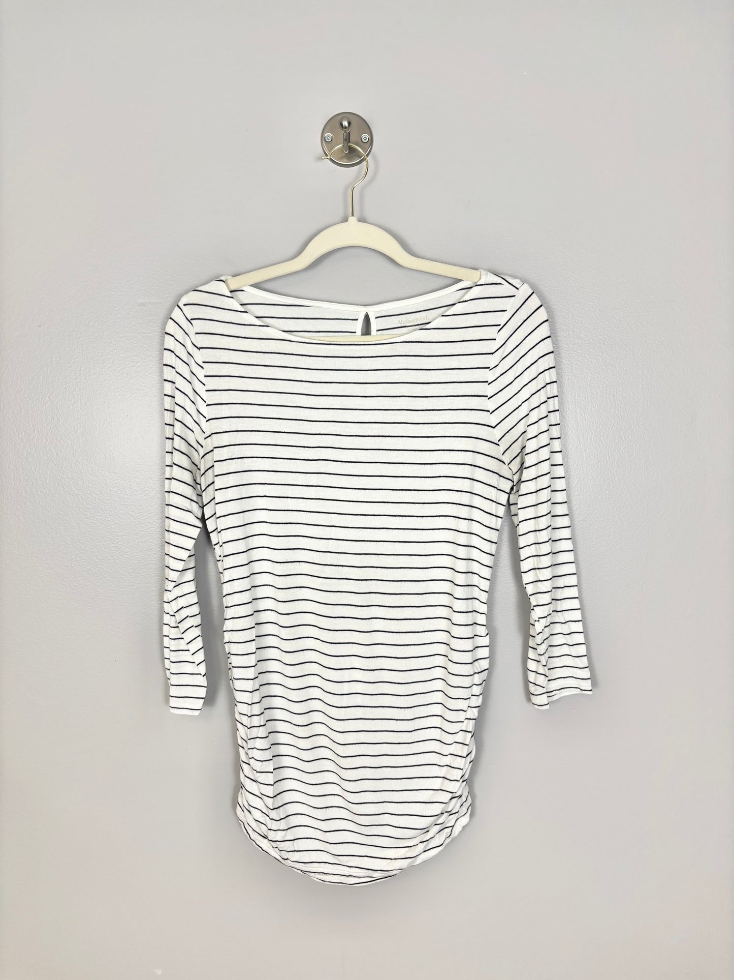 S - Motherhood Soft Striped Long Sleeve Shirt