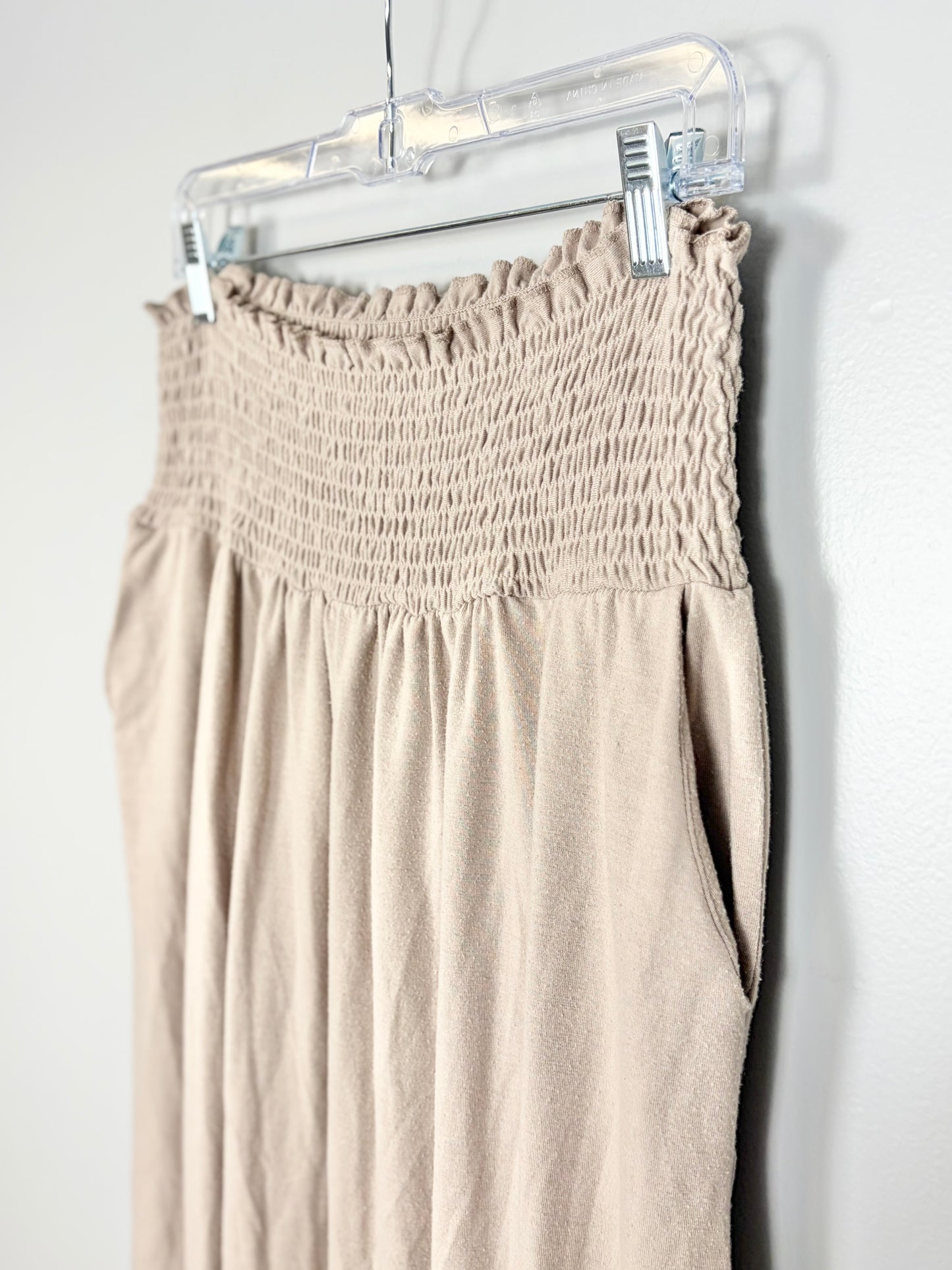 XXL - Zenana Double Slit Oatmeal Skirt