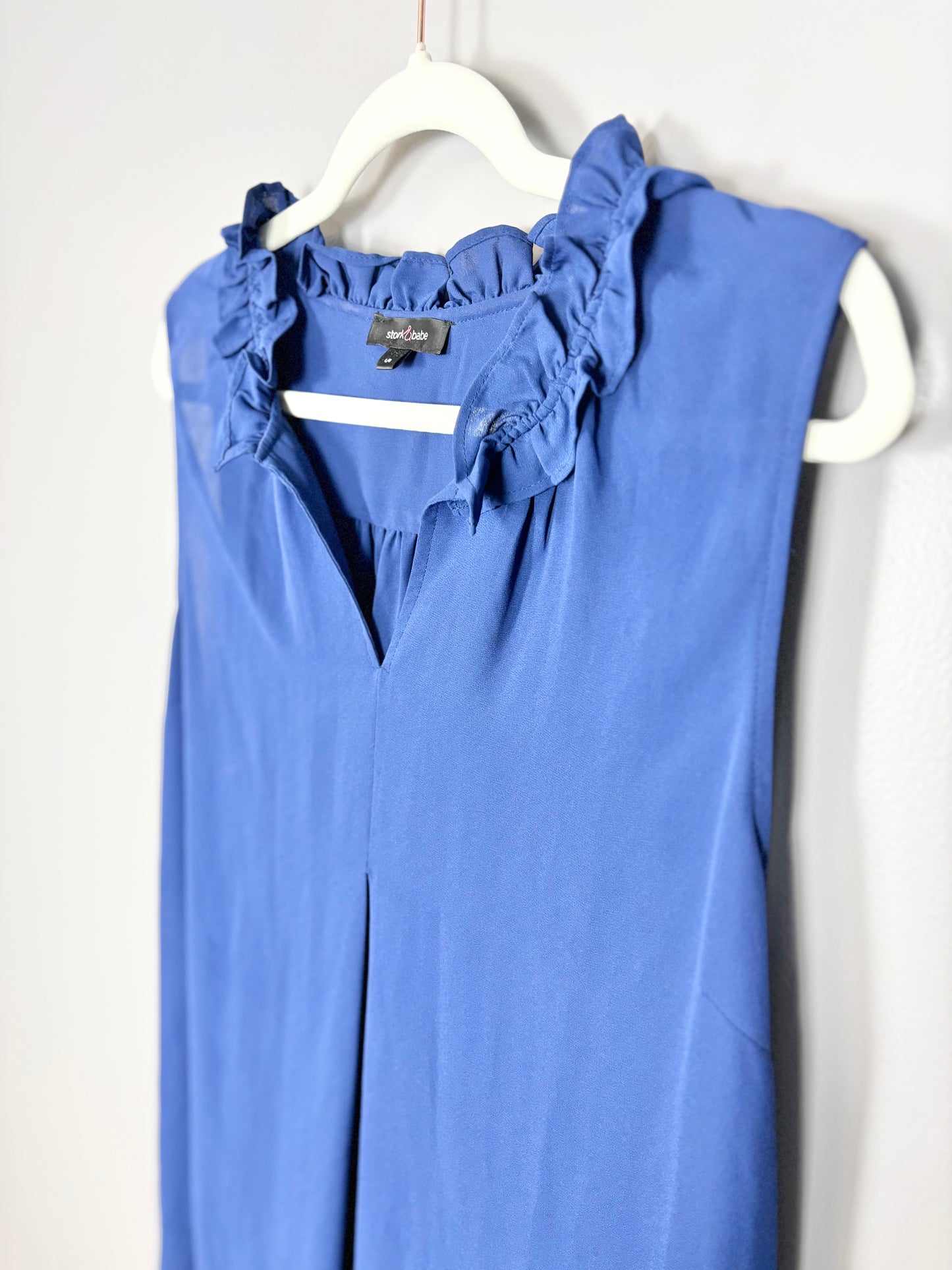 L - Stork & Babe Royal Blue Sleeveless Blouse