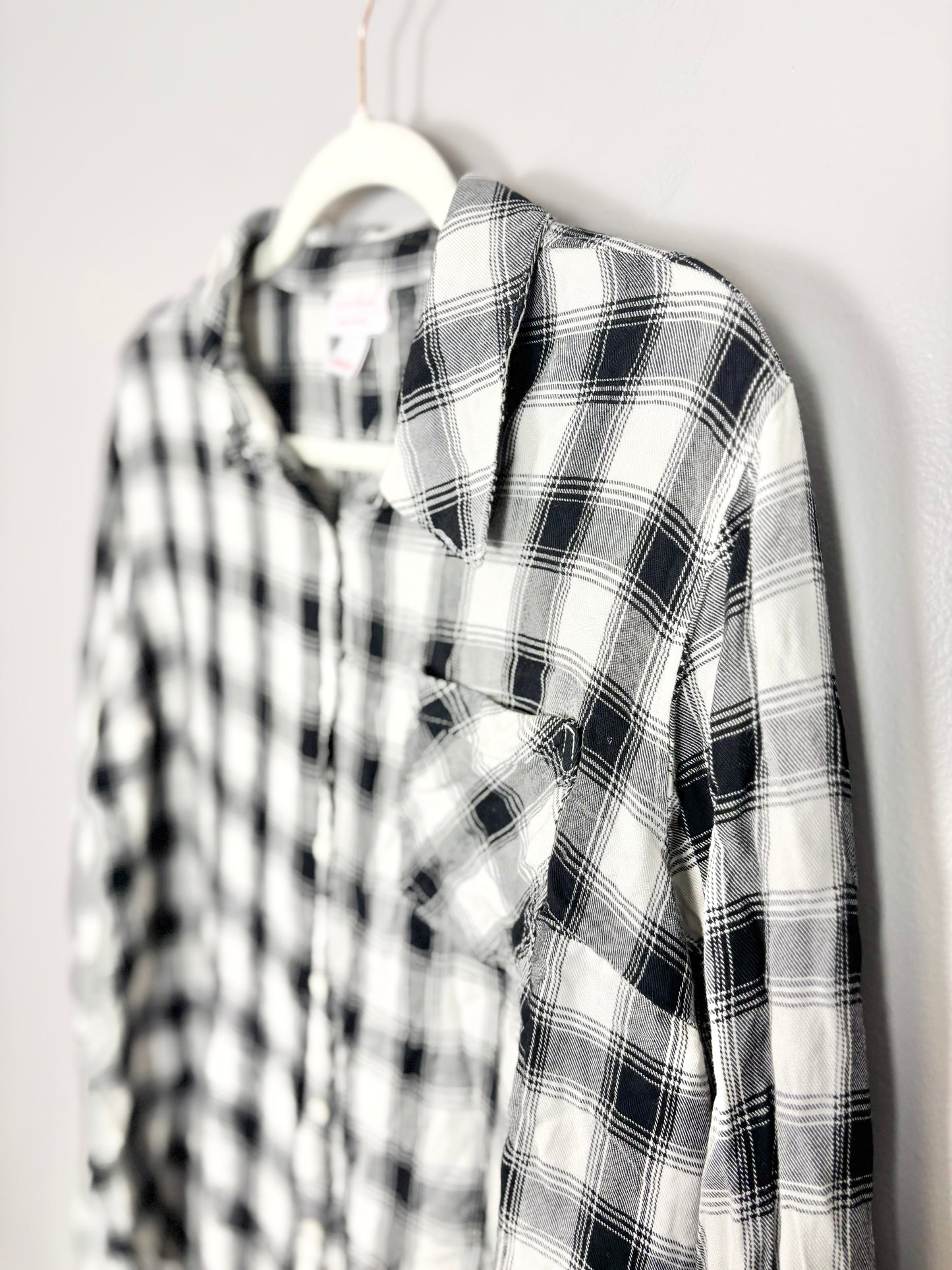 L - Isabel Maternity Plaid Blouse