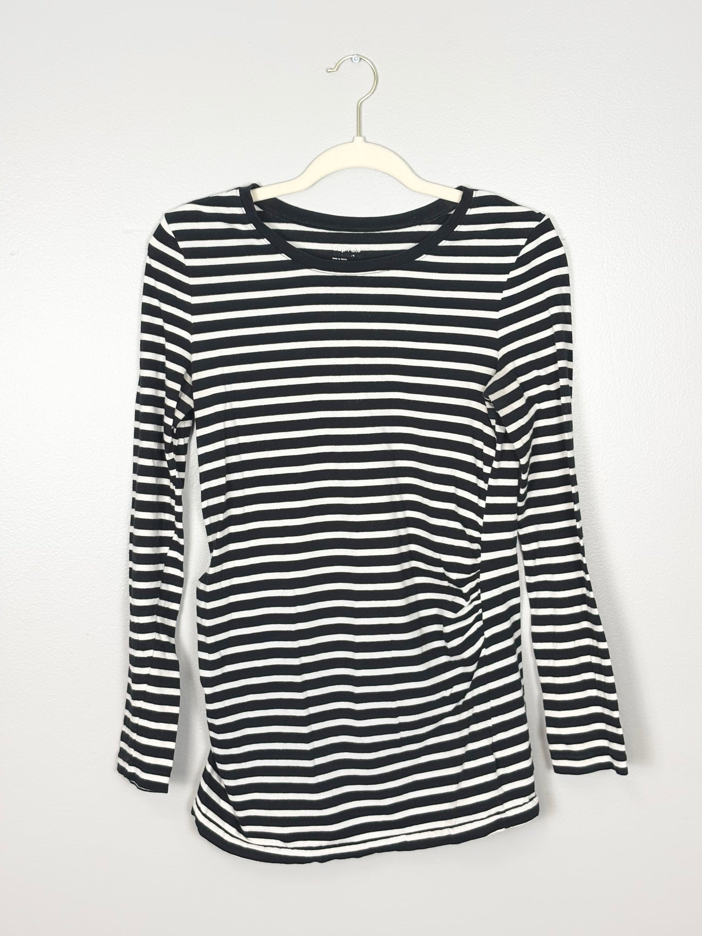 M - Captivate Black/White Stripe Shirt