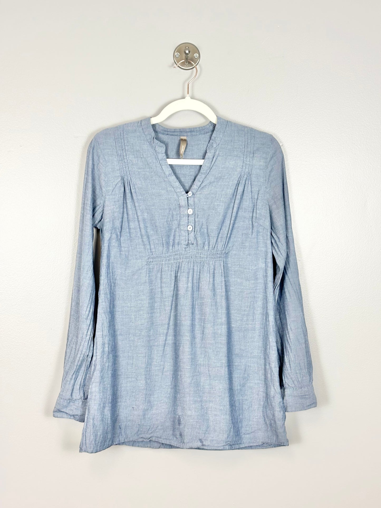 S - Thyme Chambray Blouse