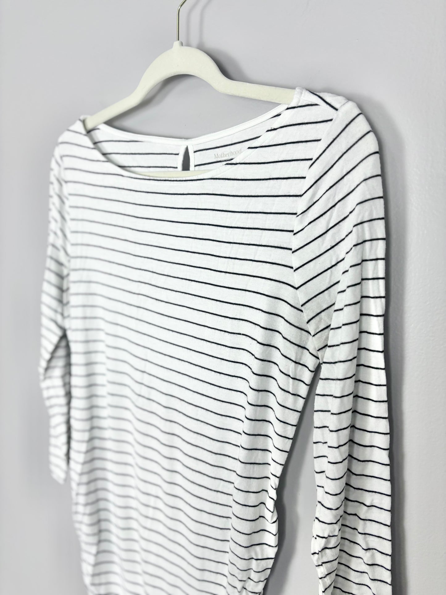 S - Motherhood Soft Striped Long Sleeve Shirt