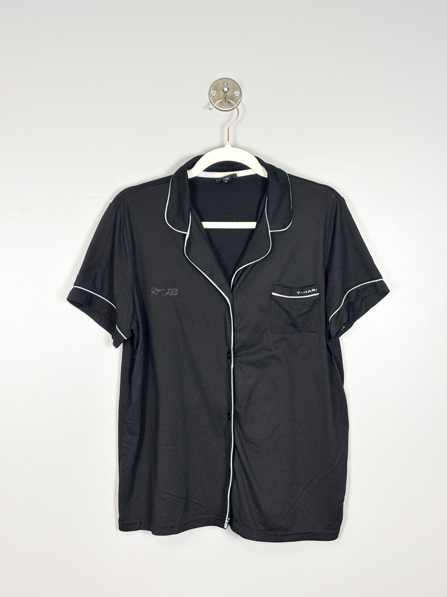 L - Tahari Black Sleep Set
