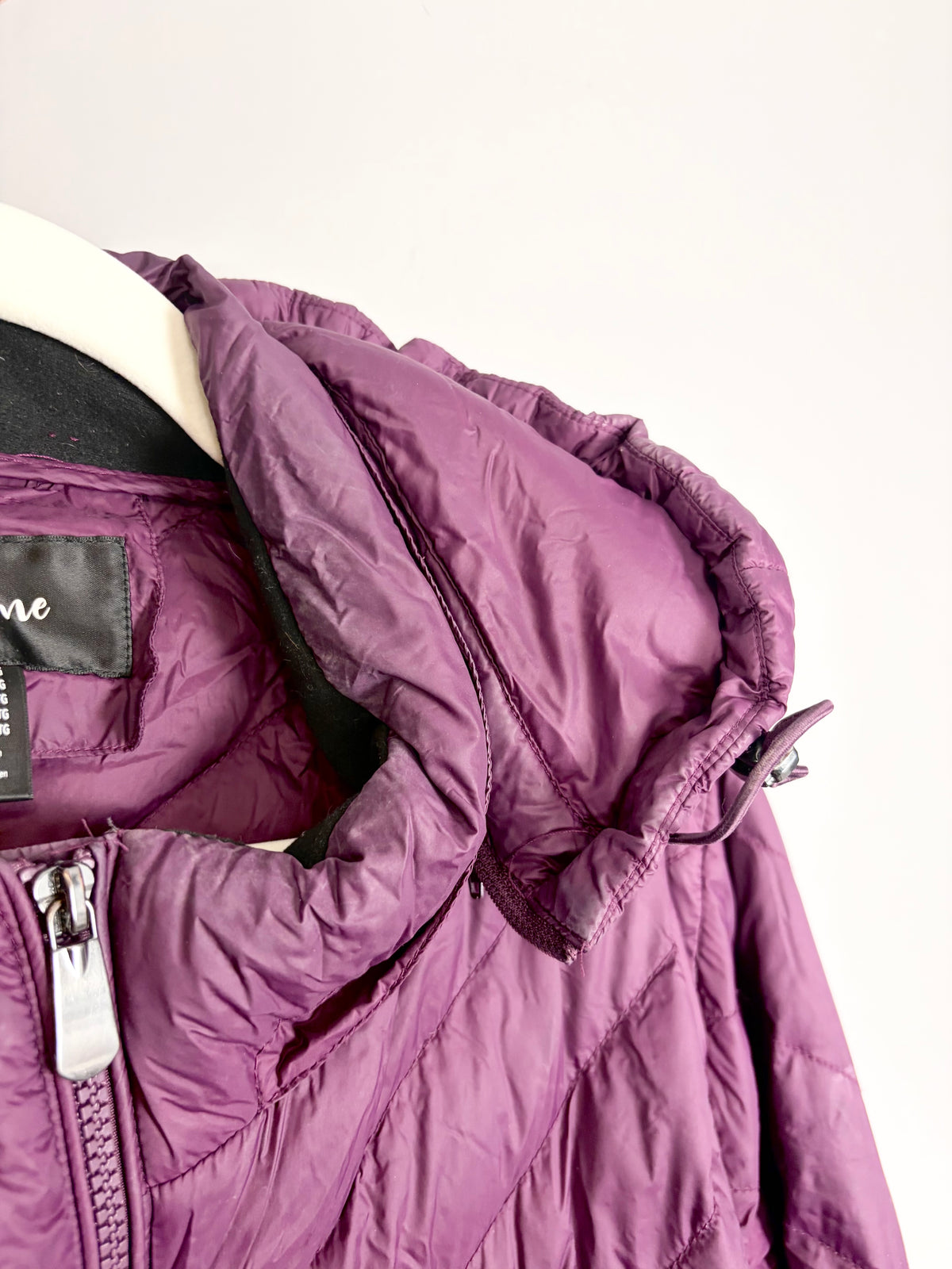 XL - Thyme Quilted Purple Puffer Jacket