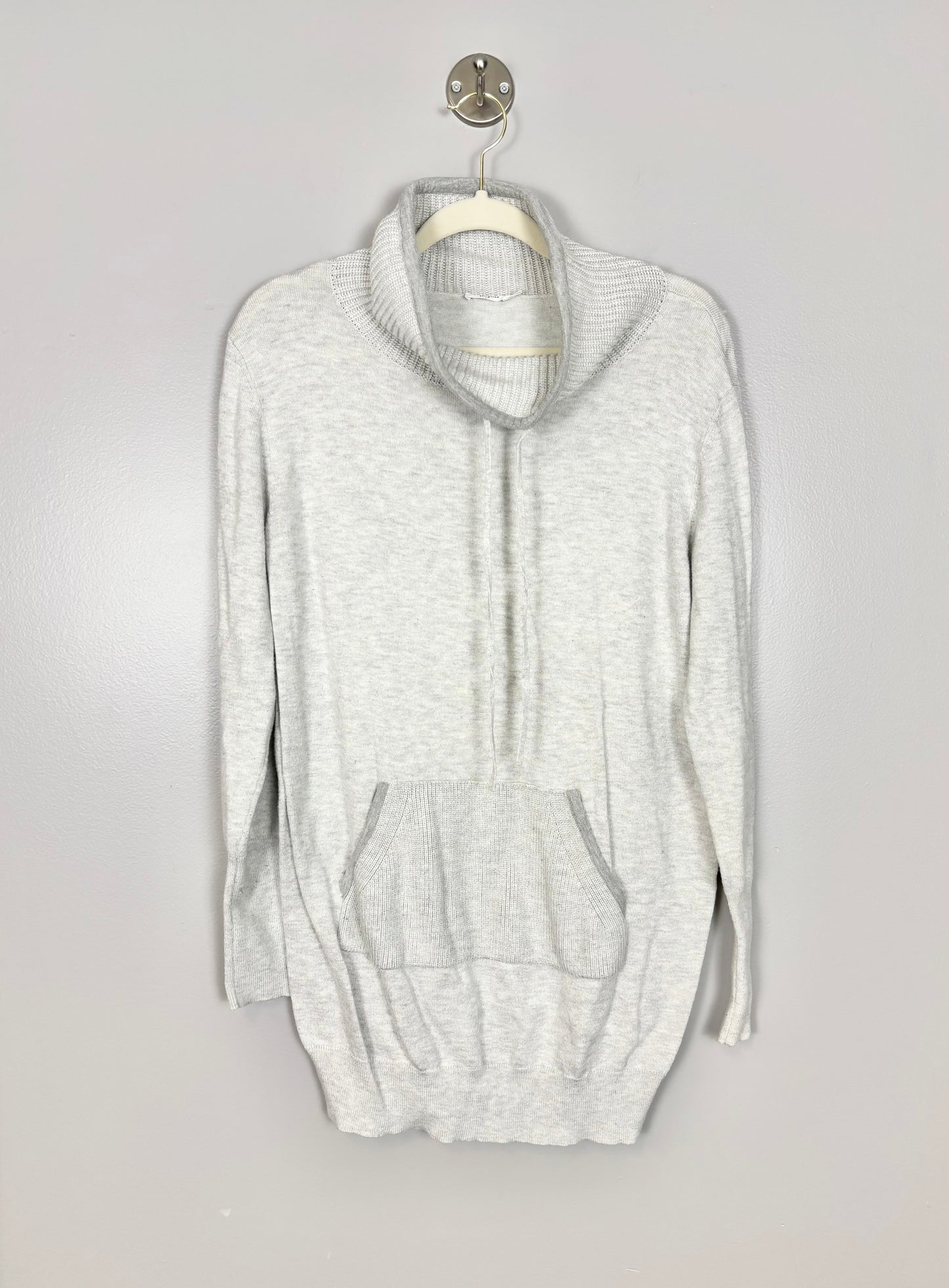L - Thyme Grey Kangaroo Sweater