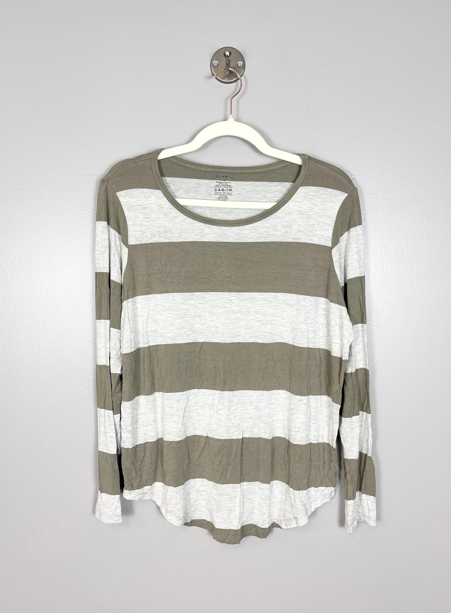 L - George Chunky Stripe Long Sleeve Shirt