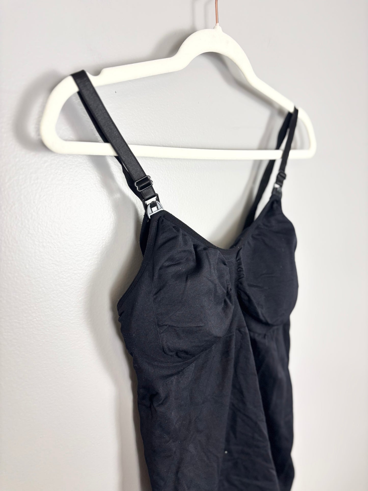 L - Cantaloop Black Nursing Tank