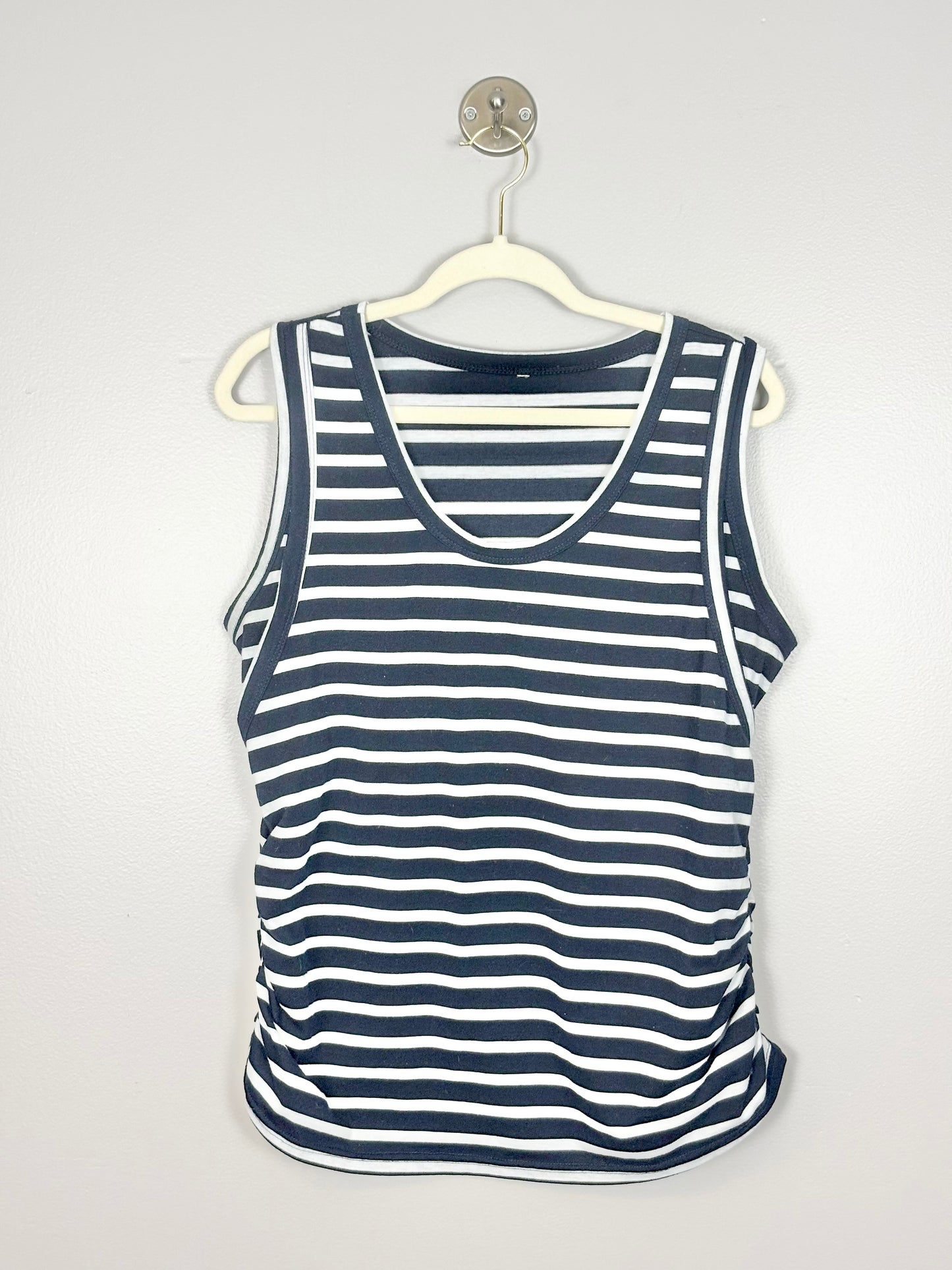 XXL - Unknown Brand Navy Stripe Nursing Tank