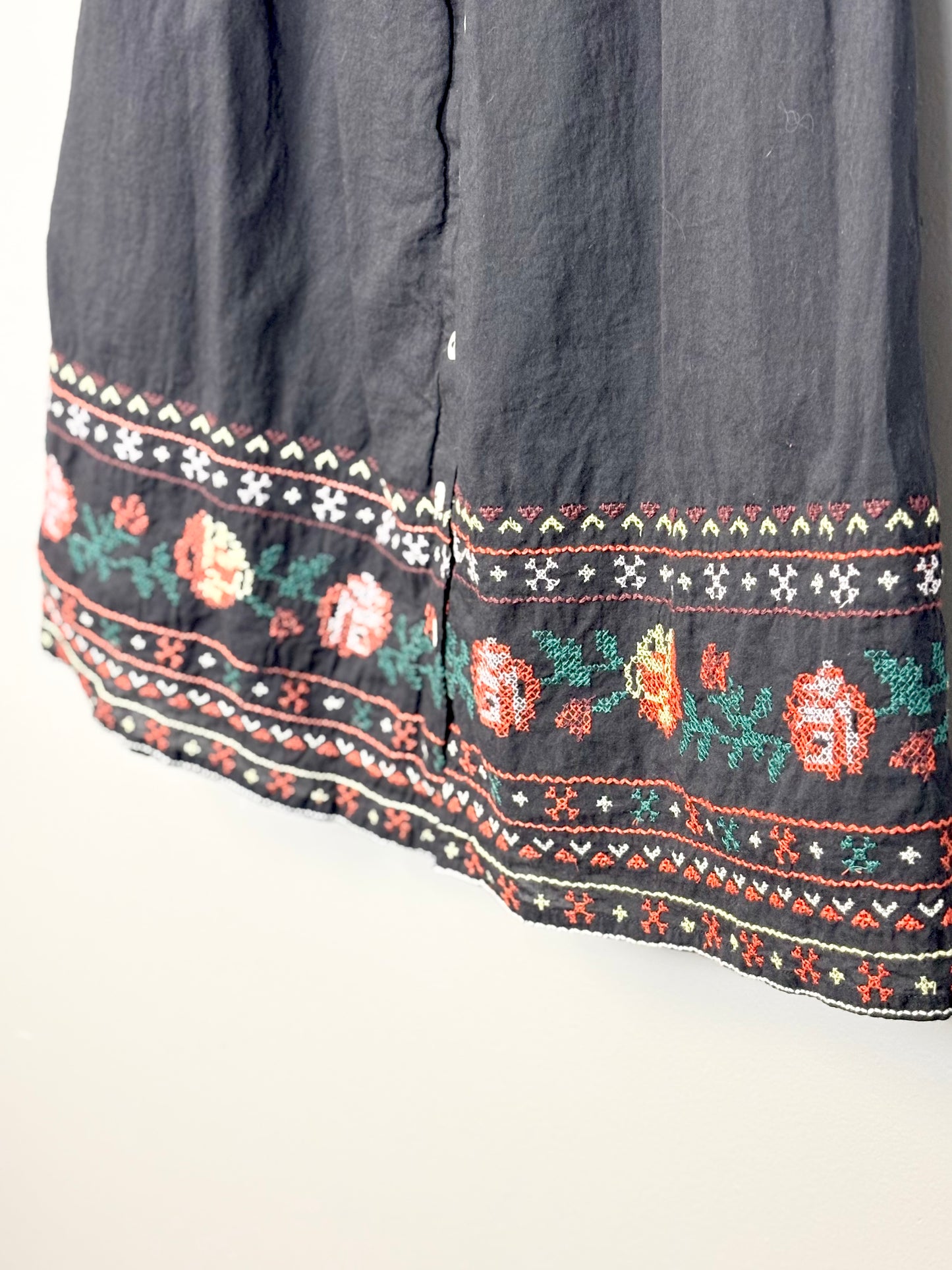 Size 4/S - Seraphine Black Embroidered Nursing Dress