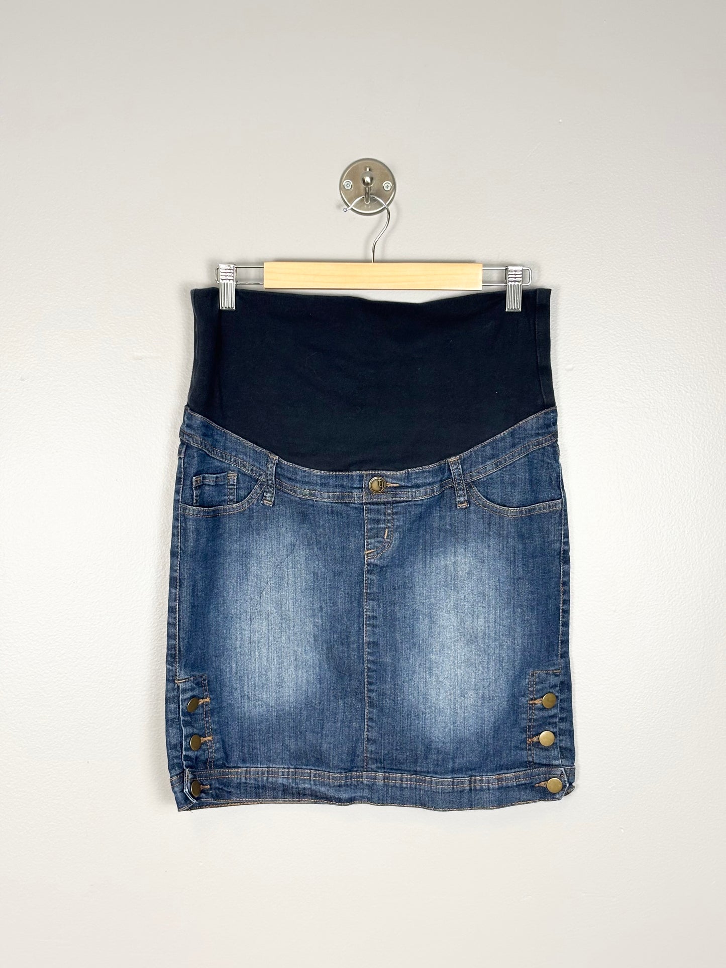 S - Thyme Buckle Denim Skirt