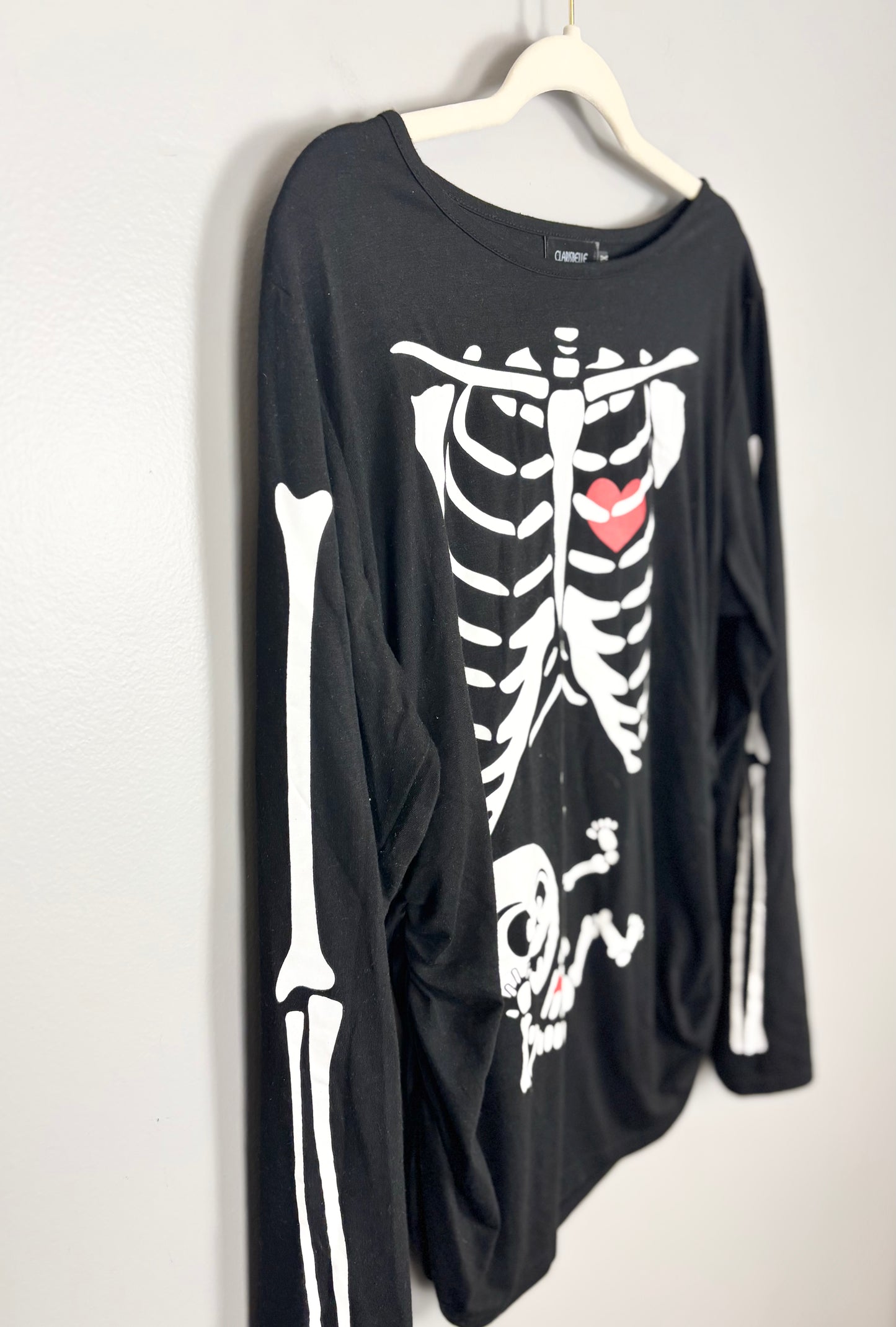 XL - Clarisbelle Black Mama & Baby Skeleton Shirt