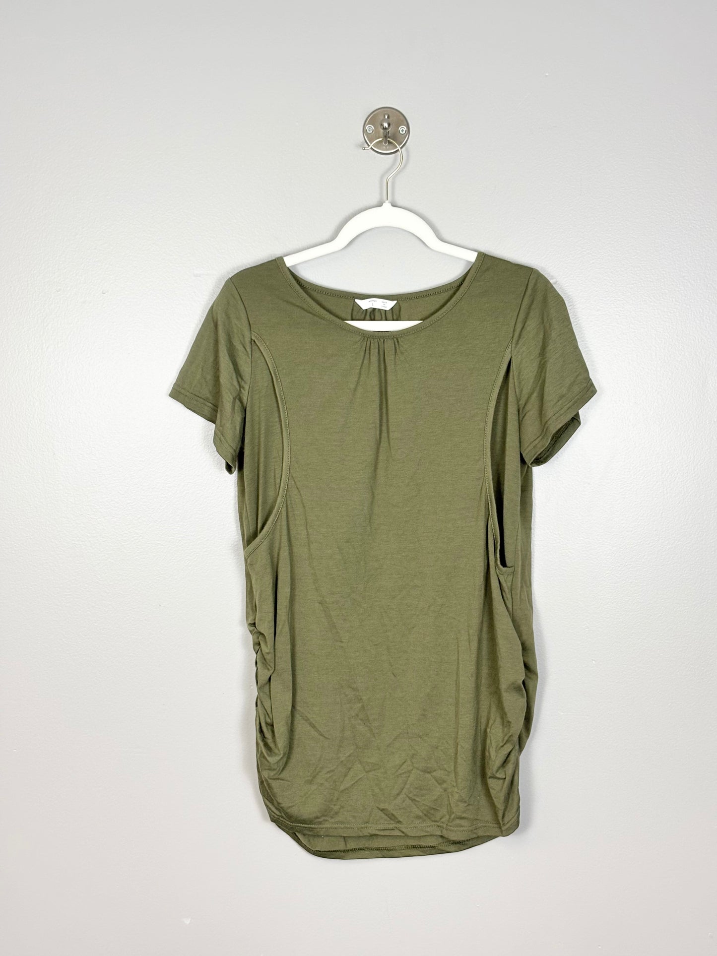 L - Unknown Brand Olive Green Nursing Top