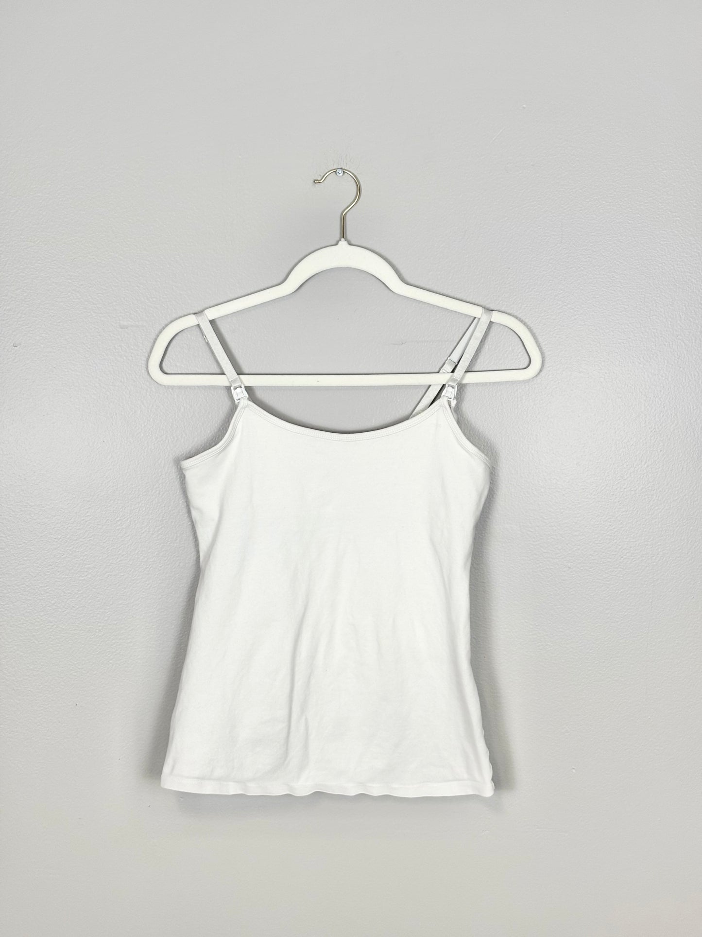S - Motherhood White Nursing Tank