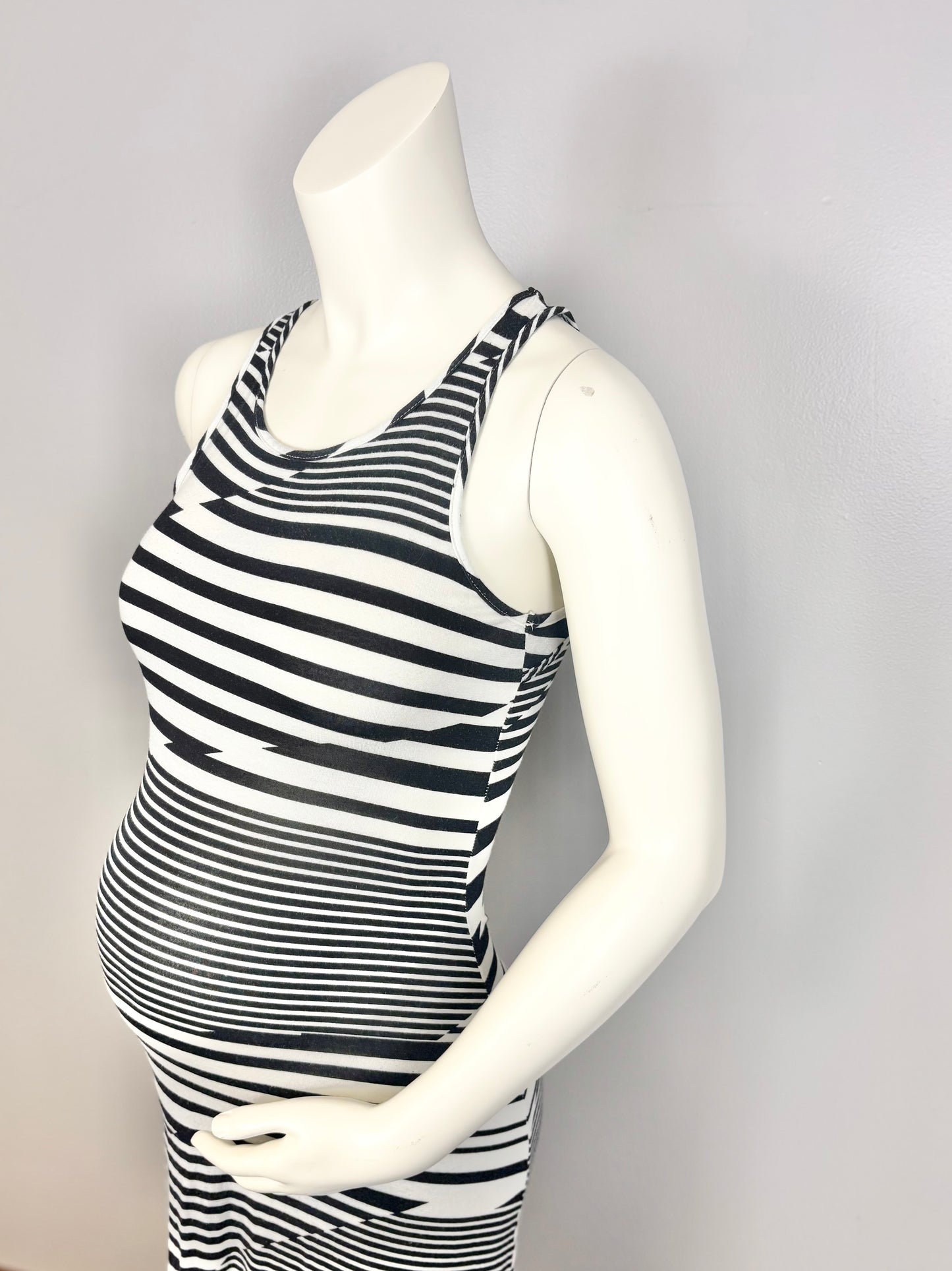 S - Trendyland Asymmetrical Stripe Halter Dress