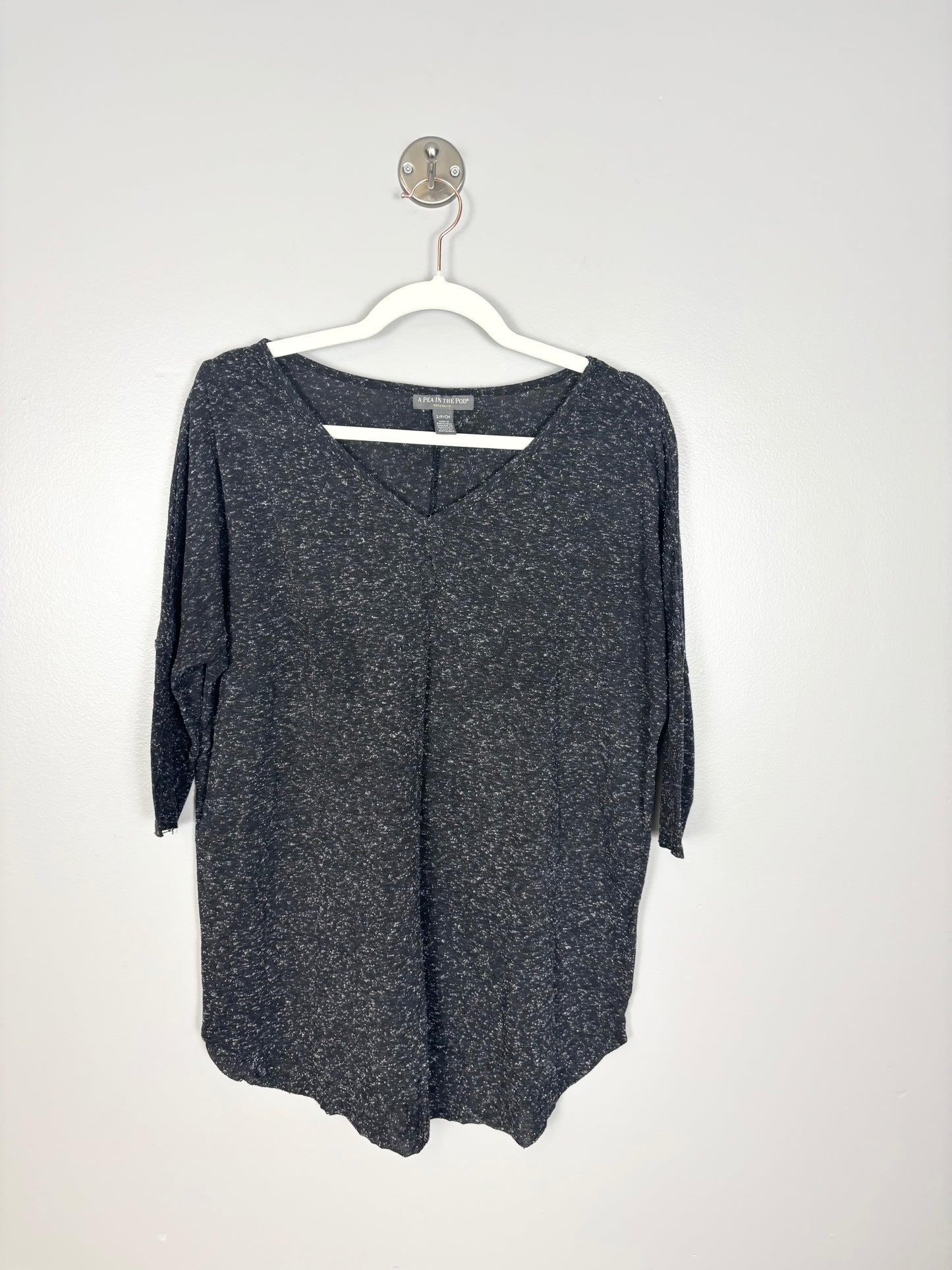 S - A Pea In The Pod Variegated Black Shirt