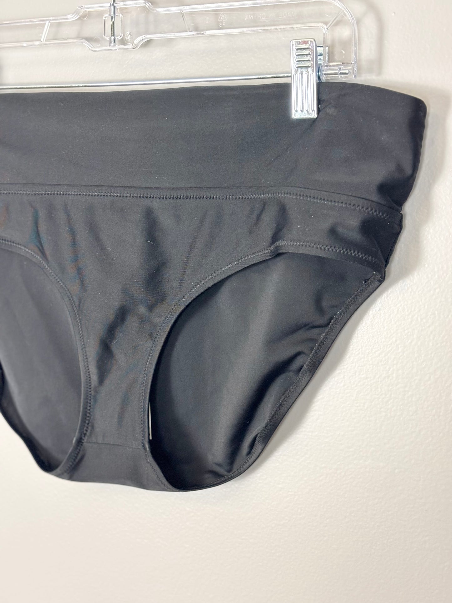 L - Thyme Basic Black Swim Bottoms