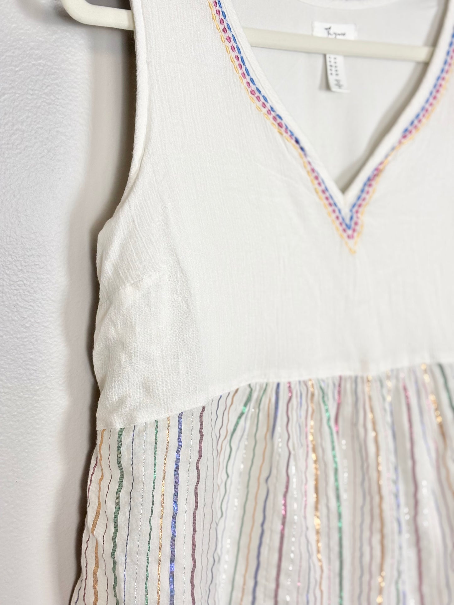 S - Thyme Rainbows & Glitter Sleevless Blouse