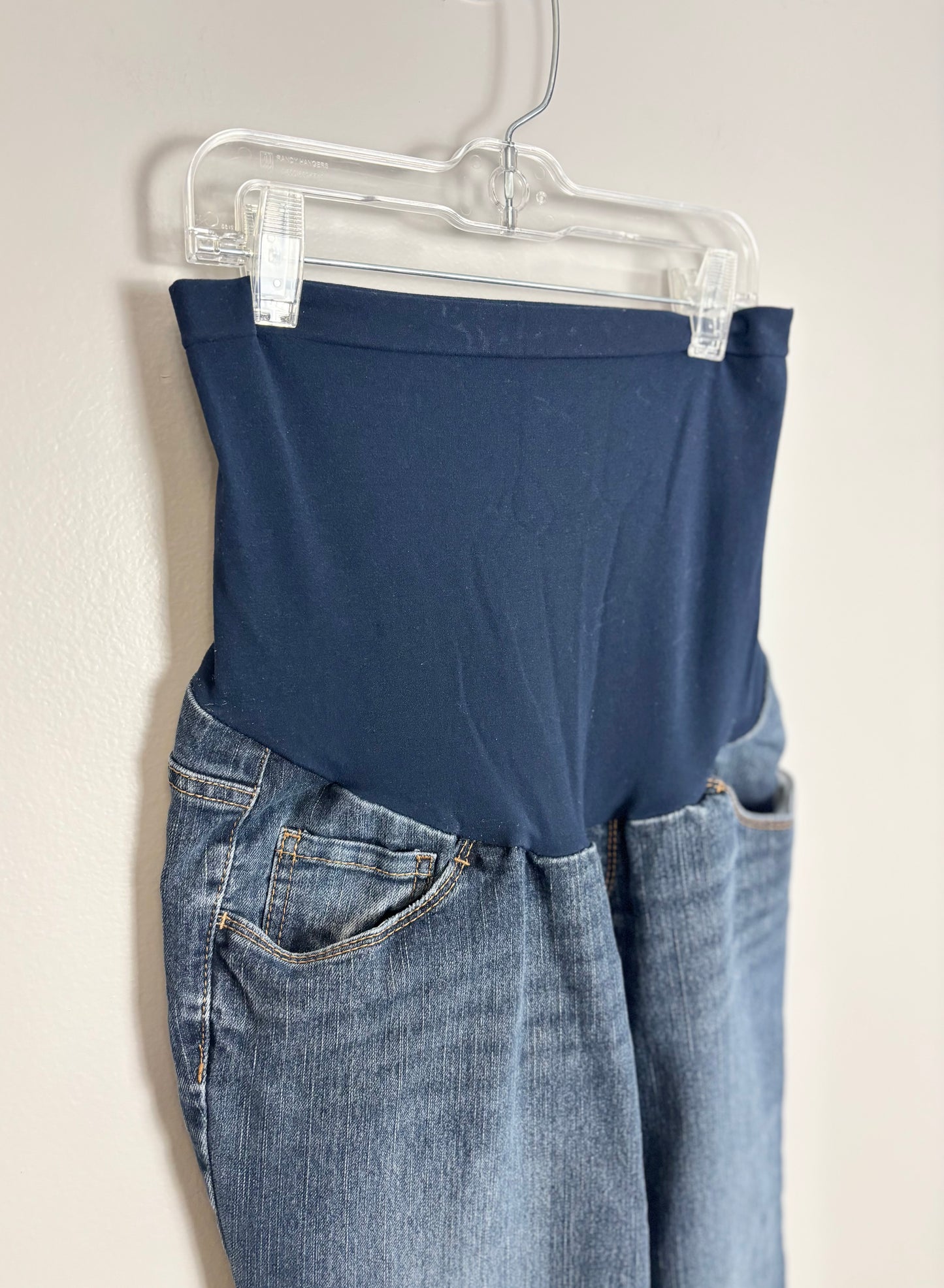 S - Indigo Blue Medium Wash Straight-Leg Jeans