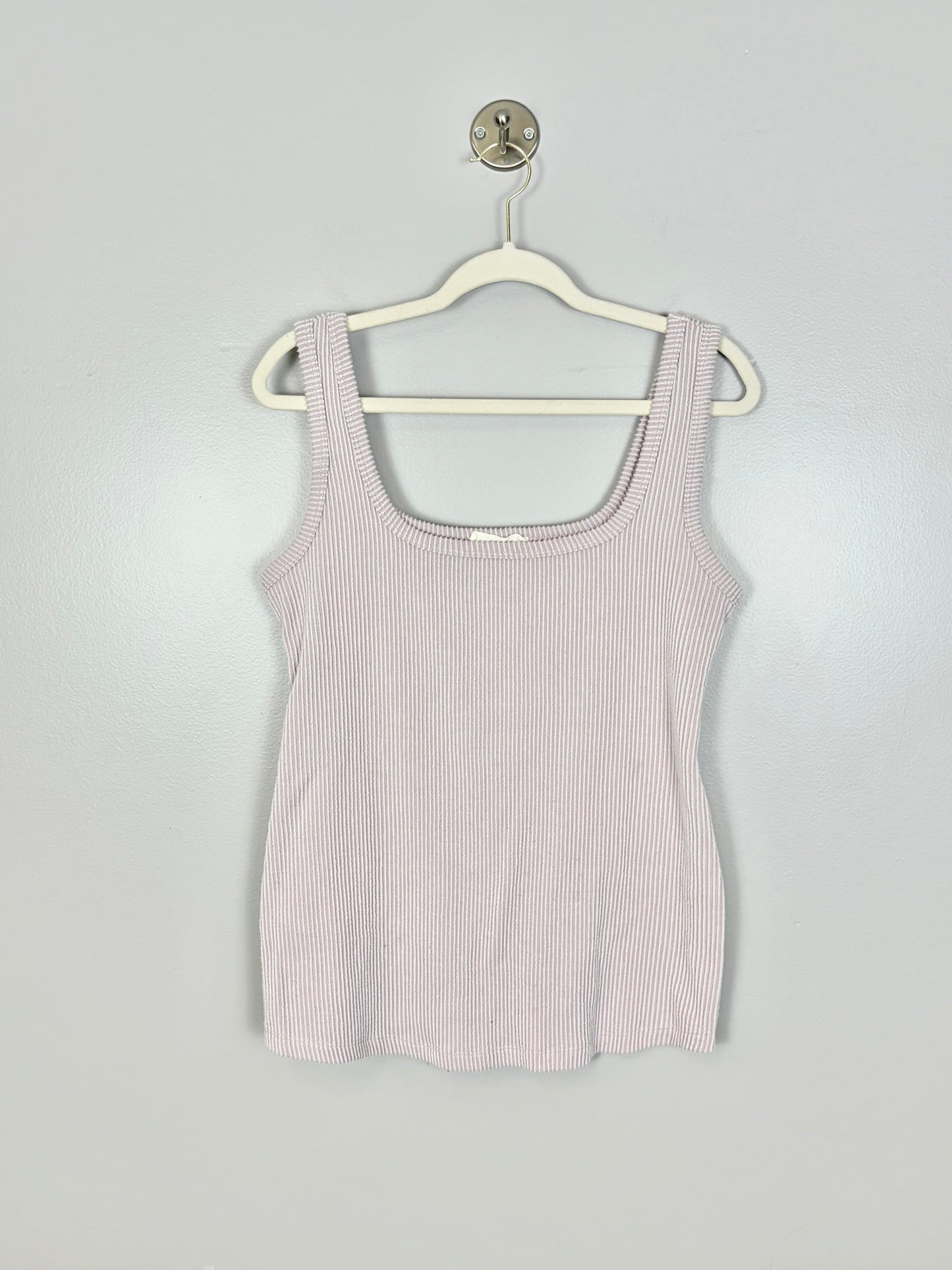 M - Hello Miz Extra Soft Ribbed Pink Tank