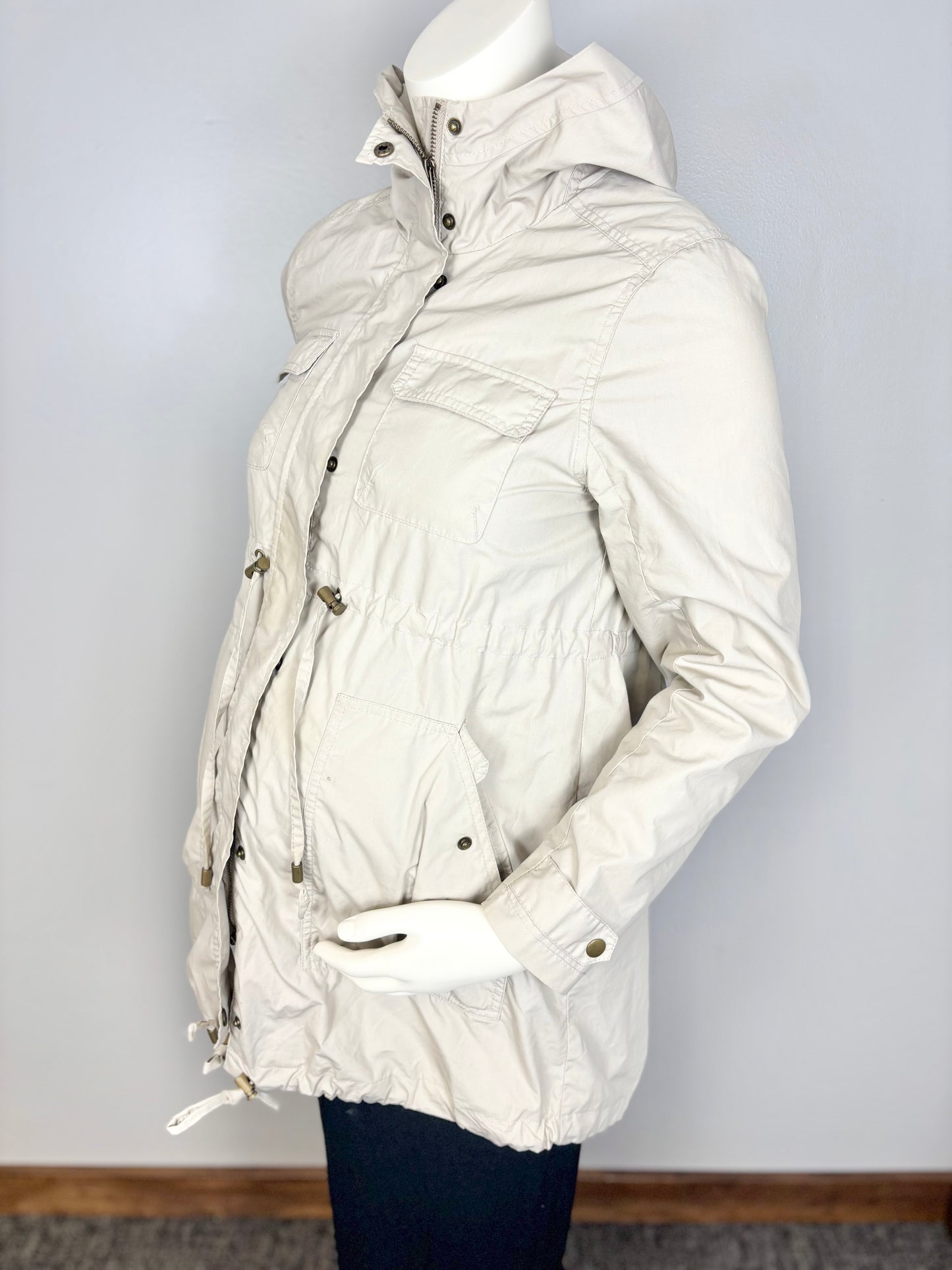 S - H & M Mama Cream Cotton Spring Jacket