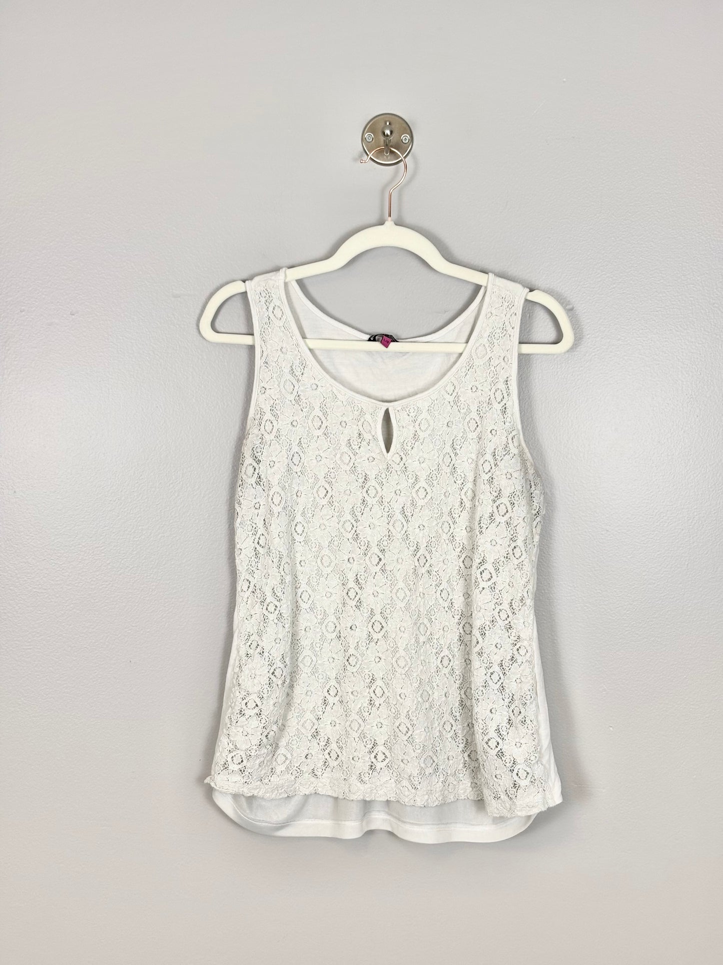 L - George White Crochet Tank