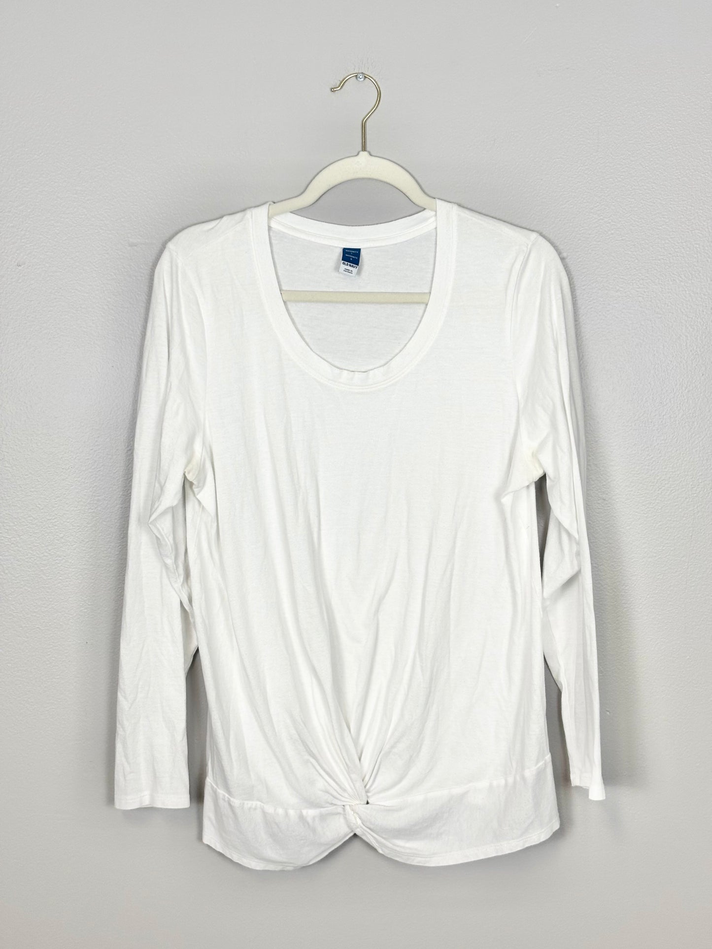 L - Old Navy White Long Sleeved Shirt