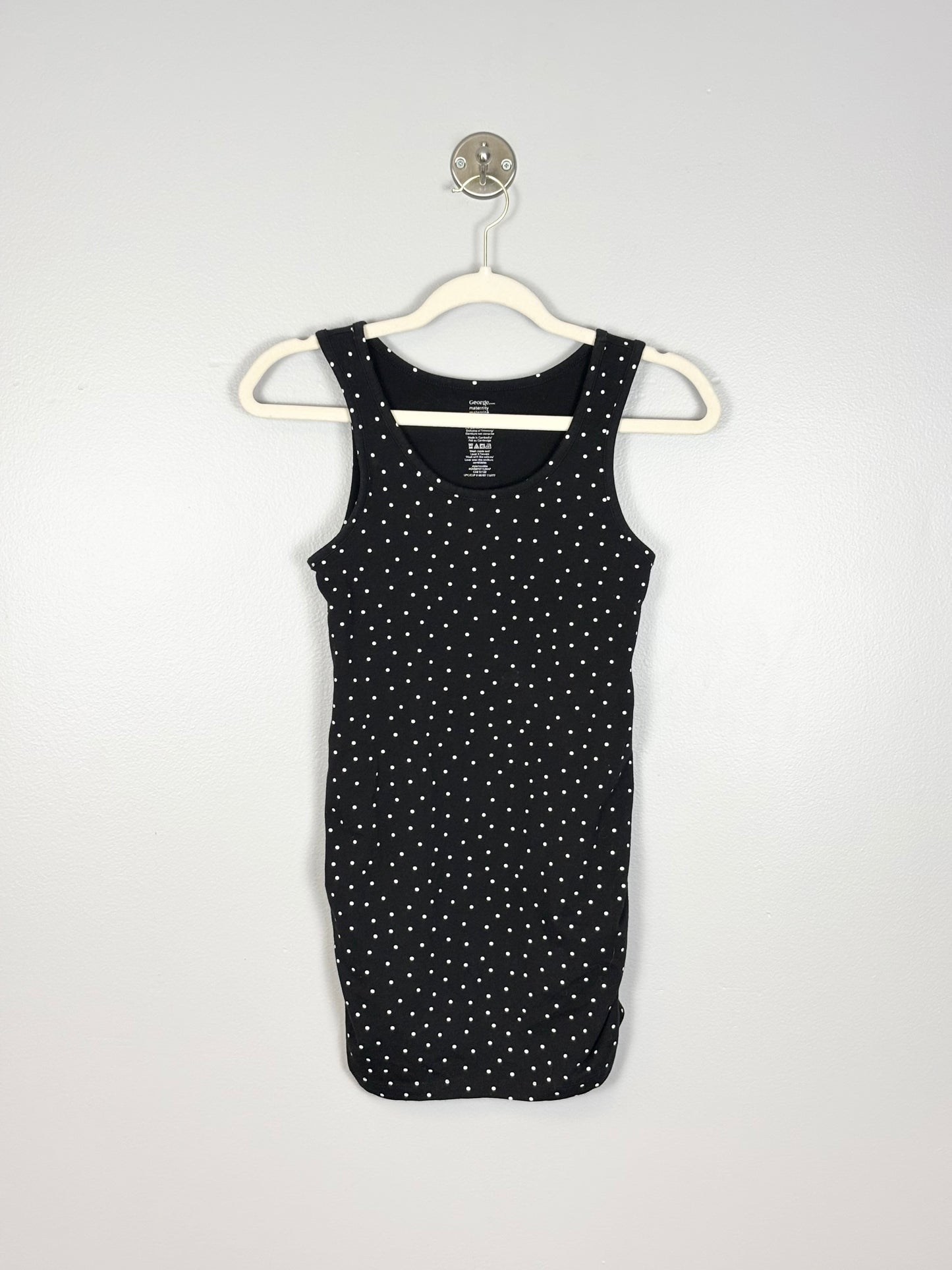 S - George Polka Dot Black Tank
