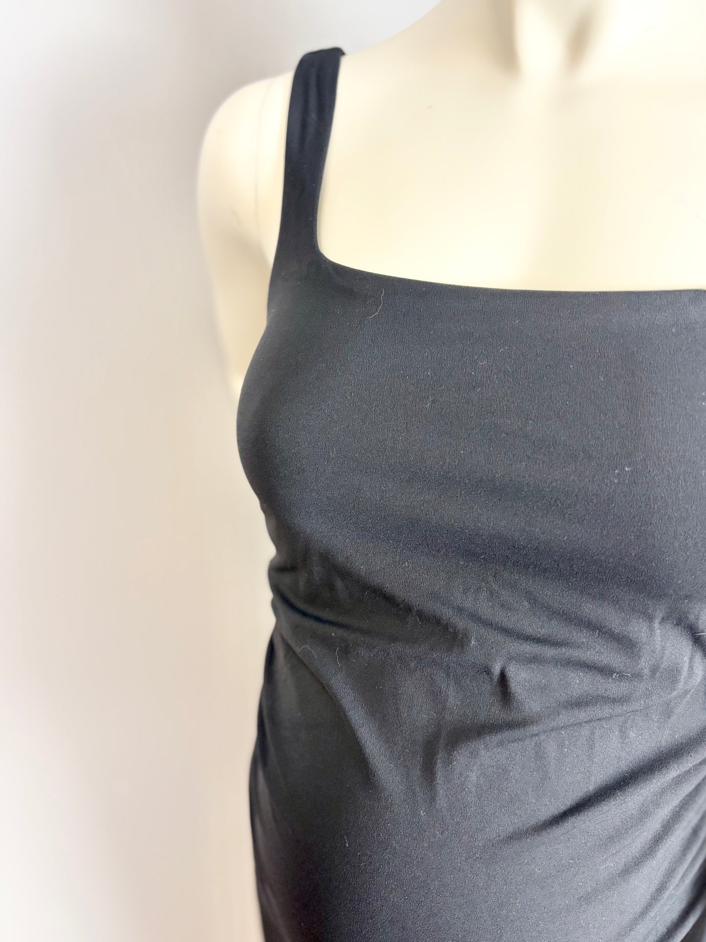 S/M - Long Black Buttersoft Bodycon Dress