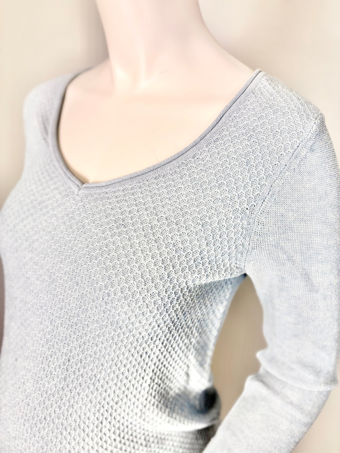 M - Stork & Babe Baby Blue Light Knit Sweater