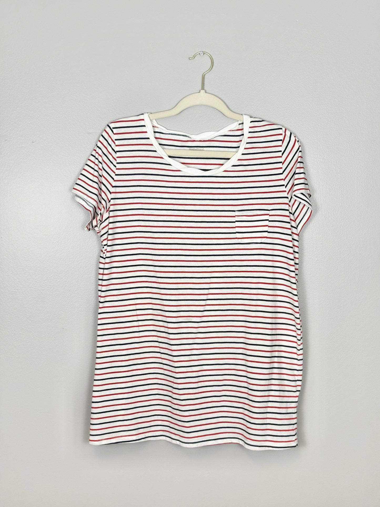 XL - Motherhood Red/Navy Stripe Shirt