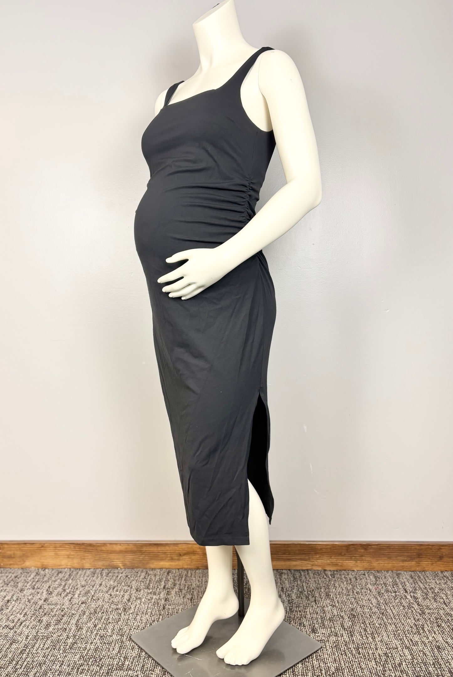 S/M - Long Black Buttersoft Bodycon Dress