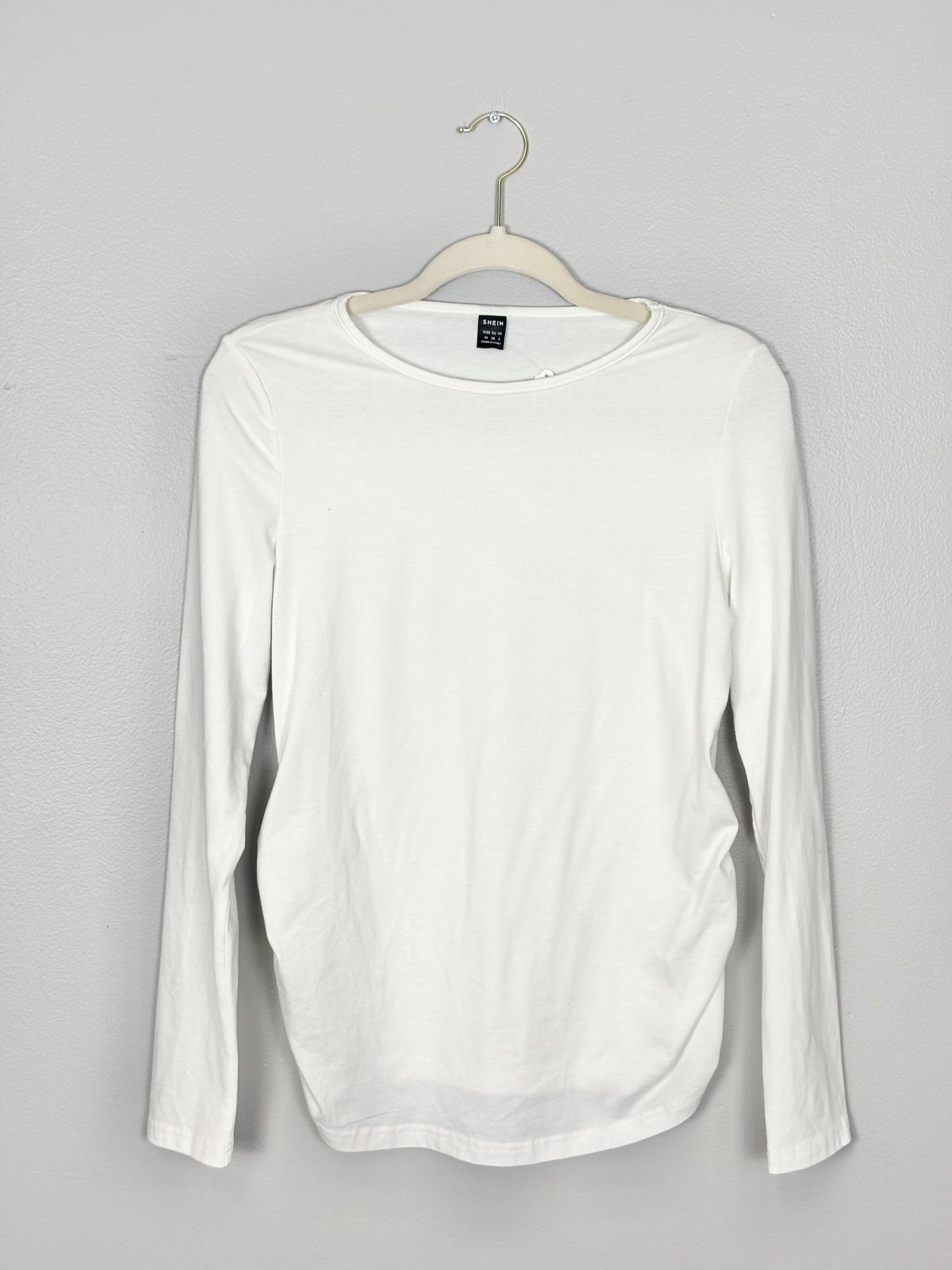 M - SHEIN Long Sleeve White Shirt