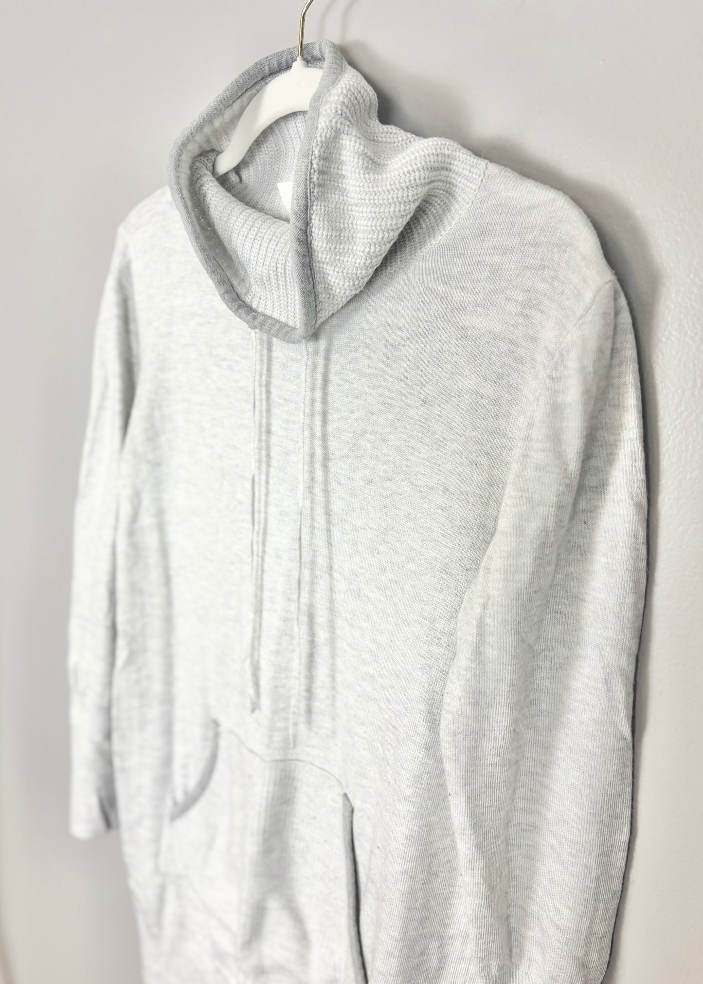 S - Thyme Grey Kangaroo Sweater