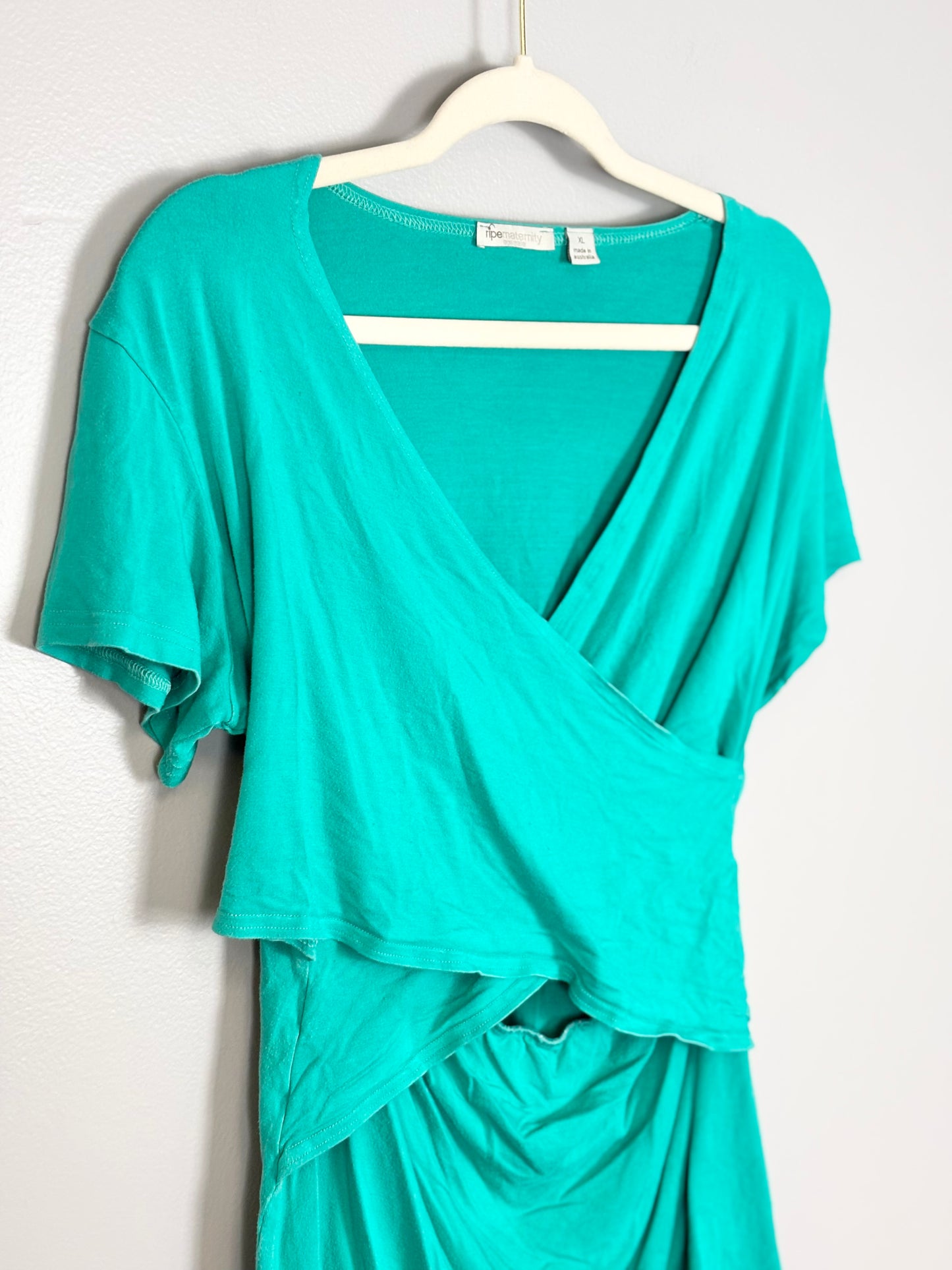 XL - Ripe Maternity Green Crossover Top