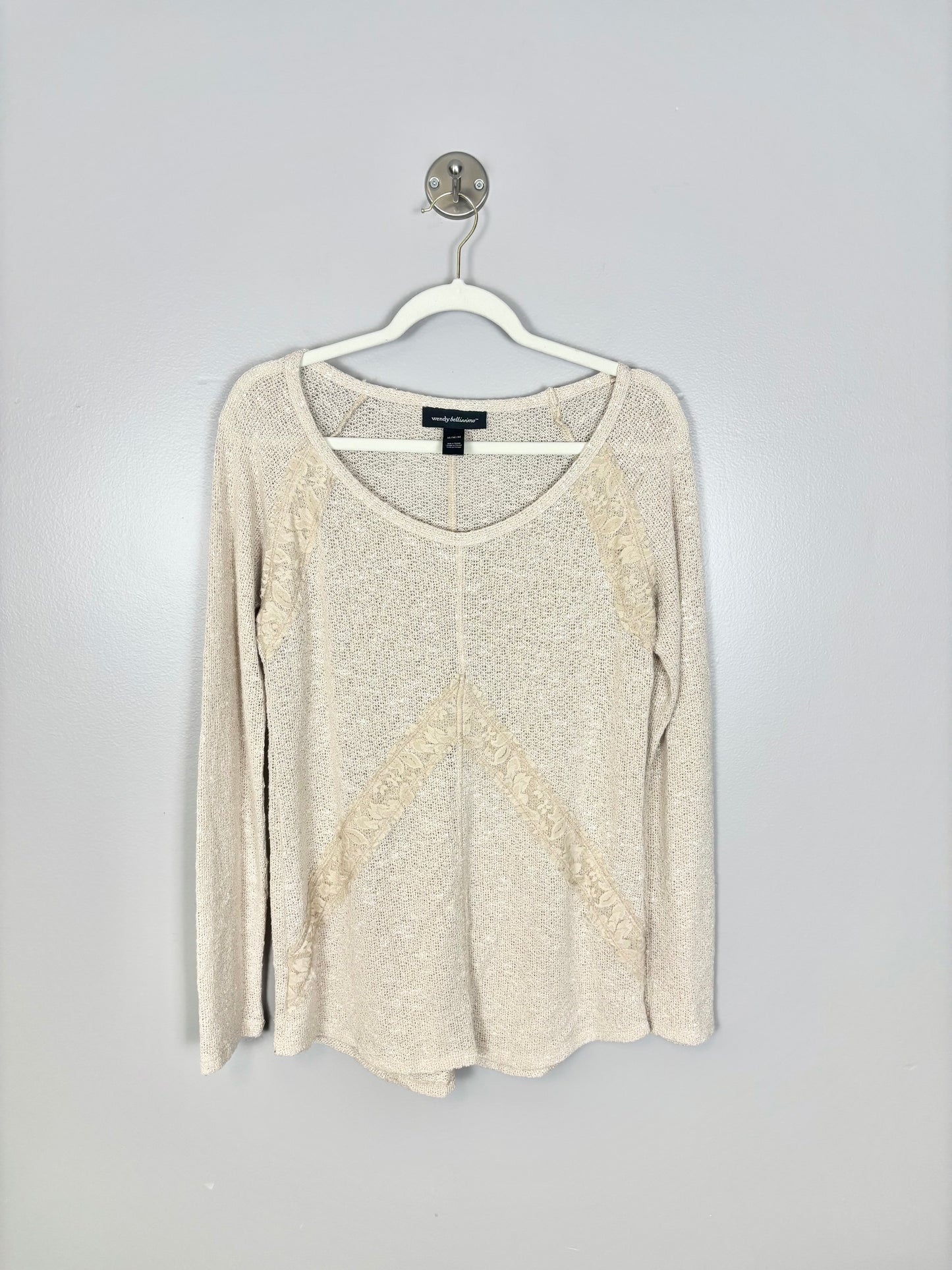 M - Wendy Bellissimo Lace Shimmer Sweater