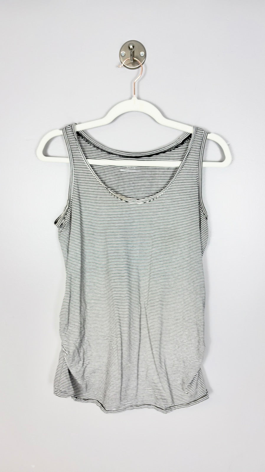 S - Motherhood Black & White Stripe Tank