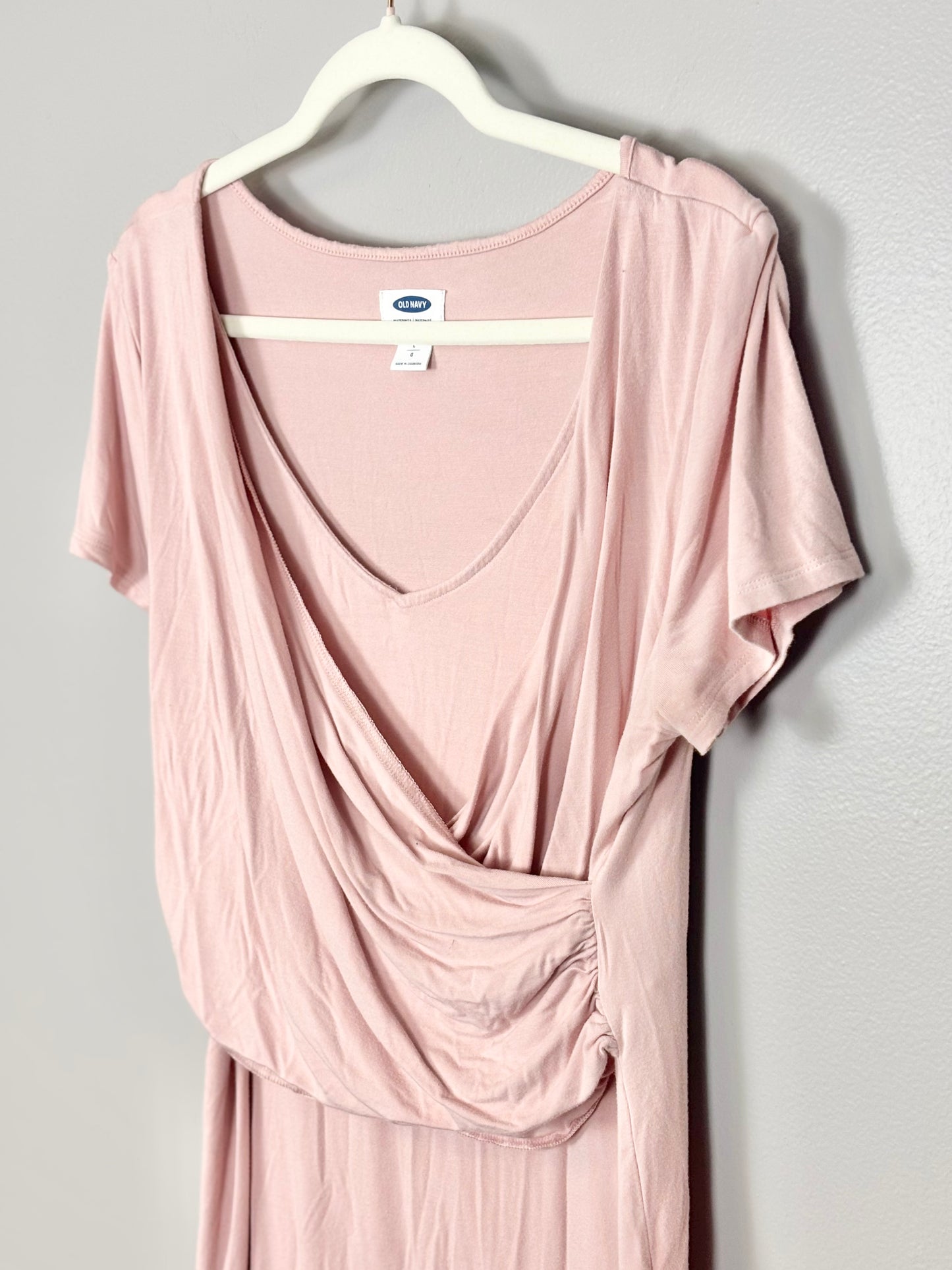 L - Old Navy Light Pink Nursing-Friendly Top