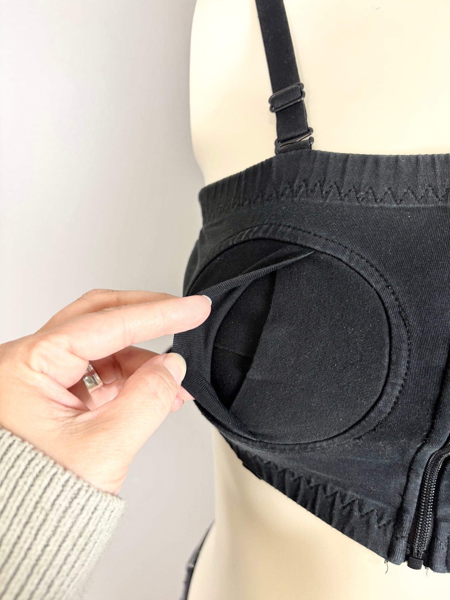 M - Black Nursing & Pumping Bra