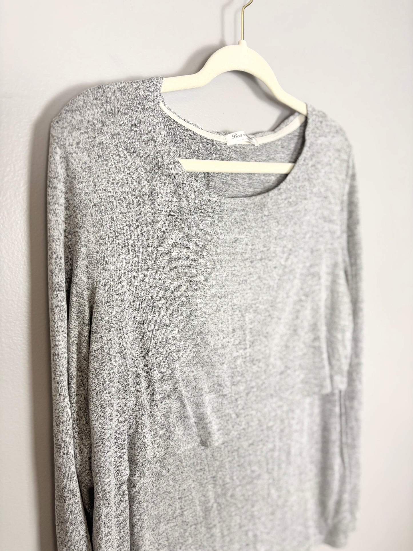 M - Bearsland Variegated Grey Nursing Shirt