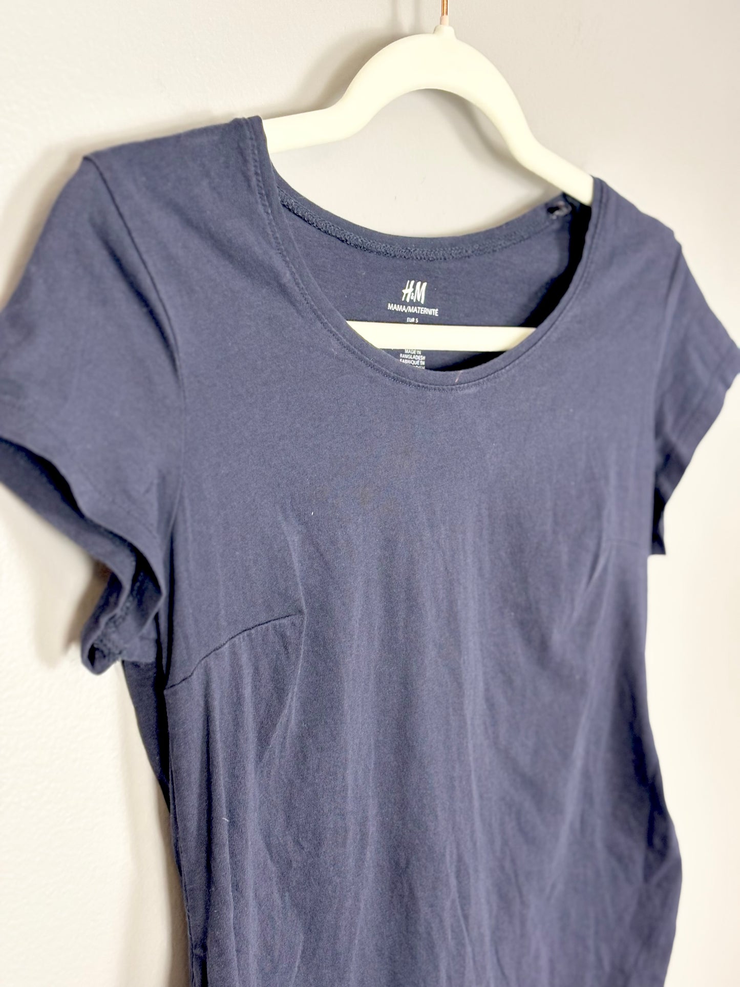 S - H & M Mama Navy Tee