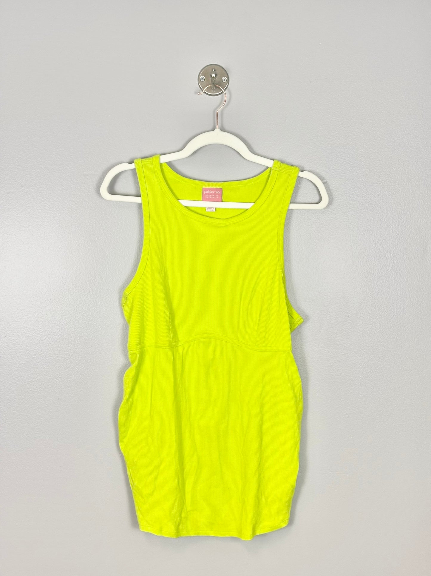XL - Paisley Sky Neon Green Tank