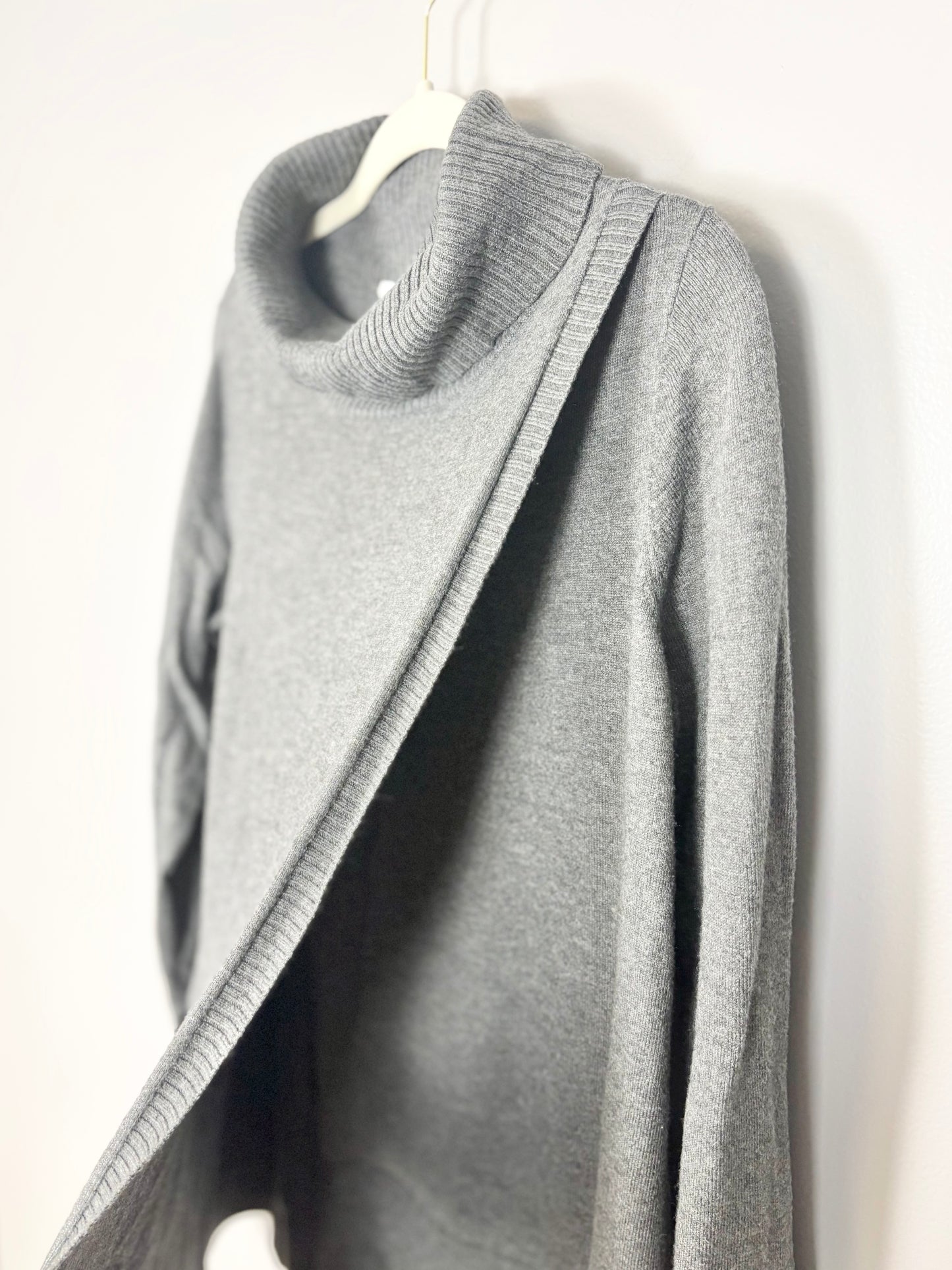 L - Thyme Grey Nursing Sweater