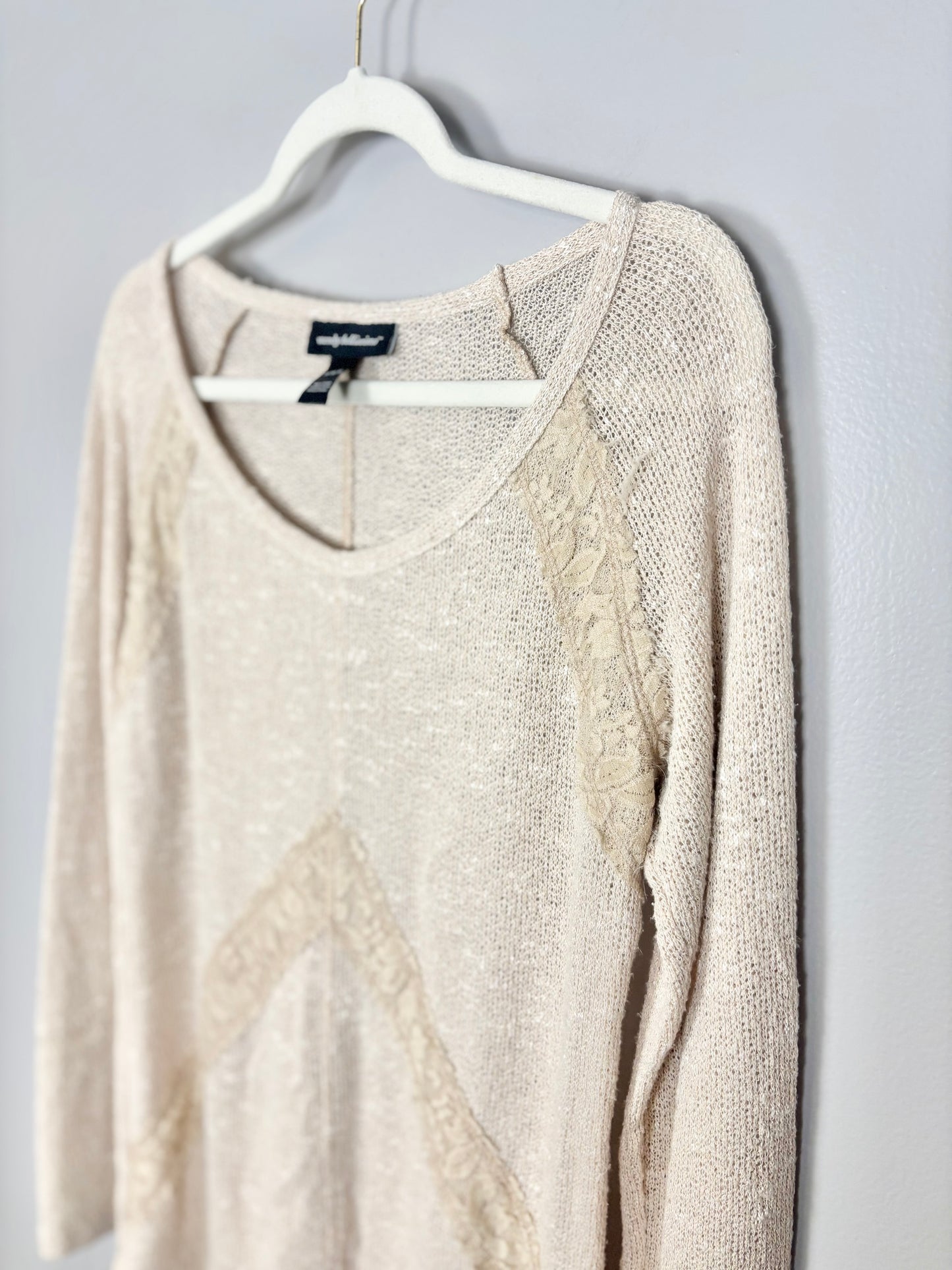 M - Wendy Bellissimo Lace Shimmer Sweater