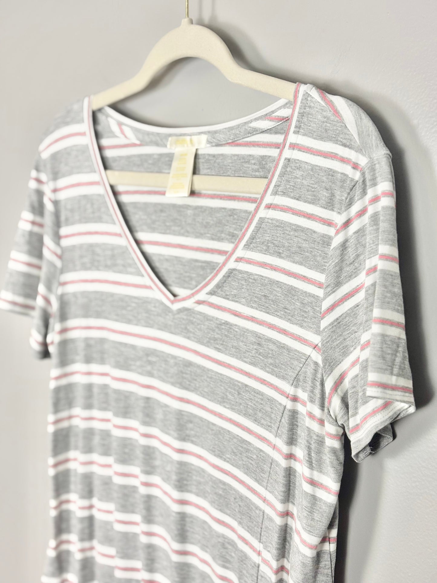 S - Matty M Striped Tie-Front Tee