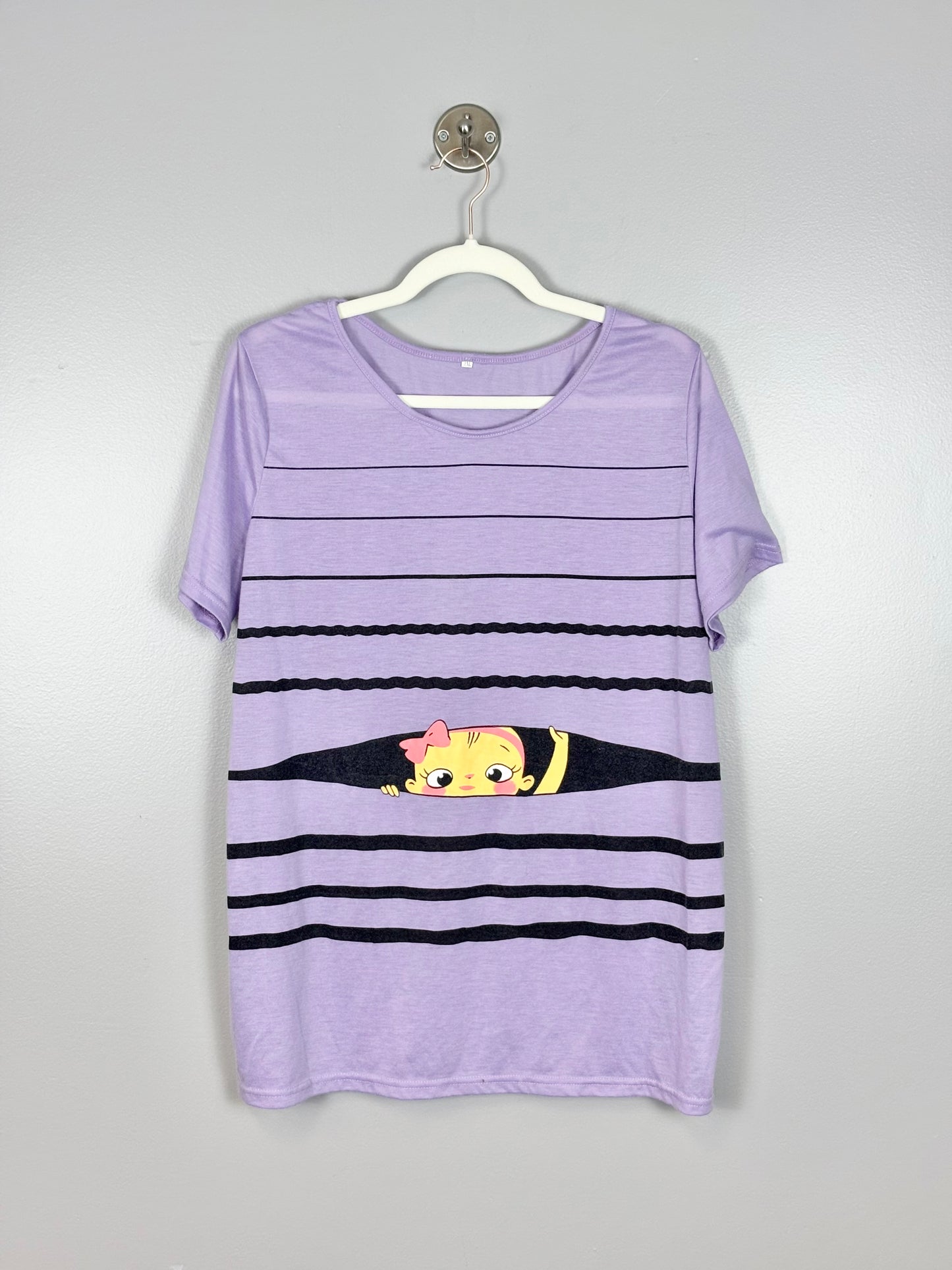 XXXL - Unknown Brand Purple Peekaboo Baby Shirt