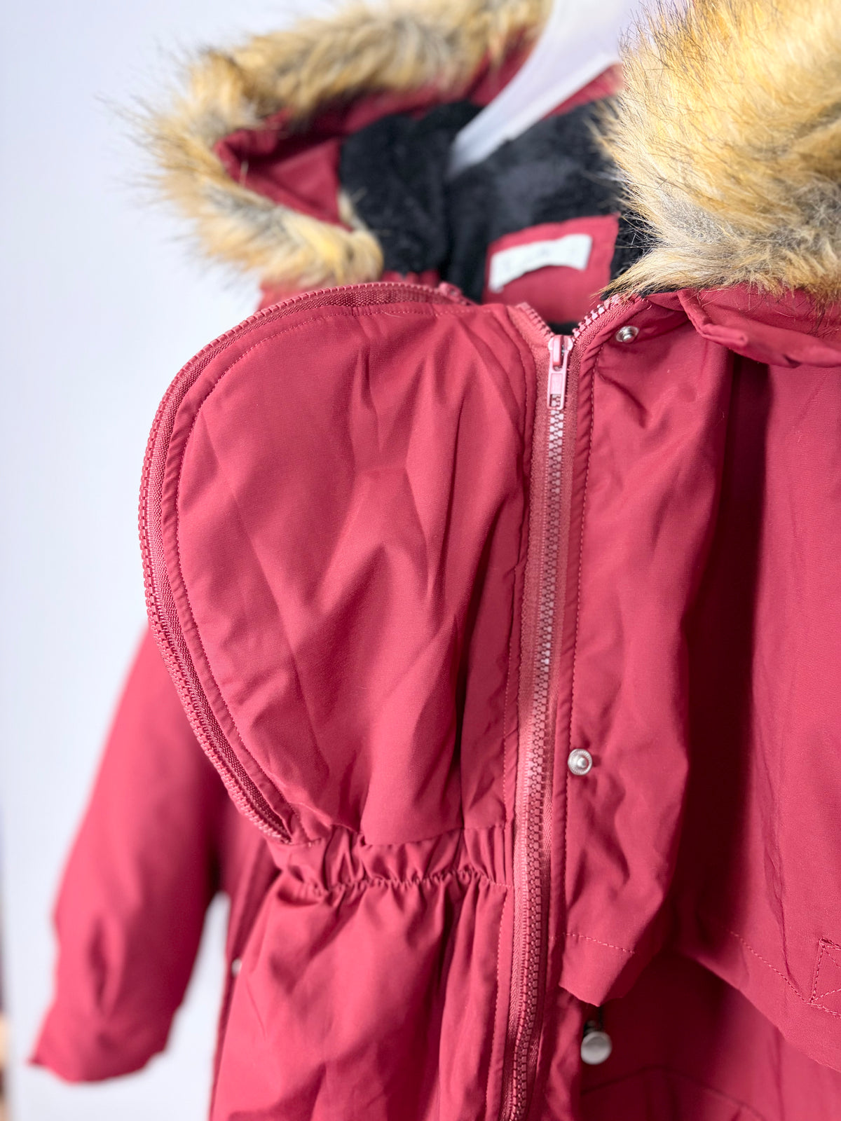 L - Maacie 3 in 1 Winter Maternity Jacket - Cranberry
